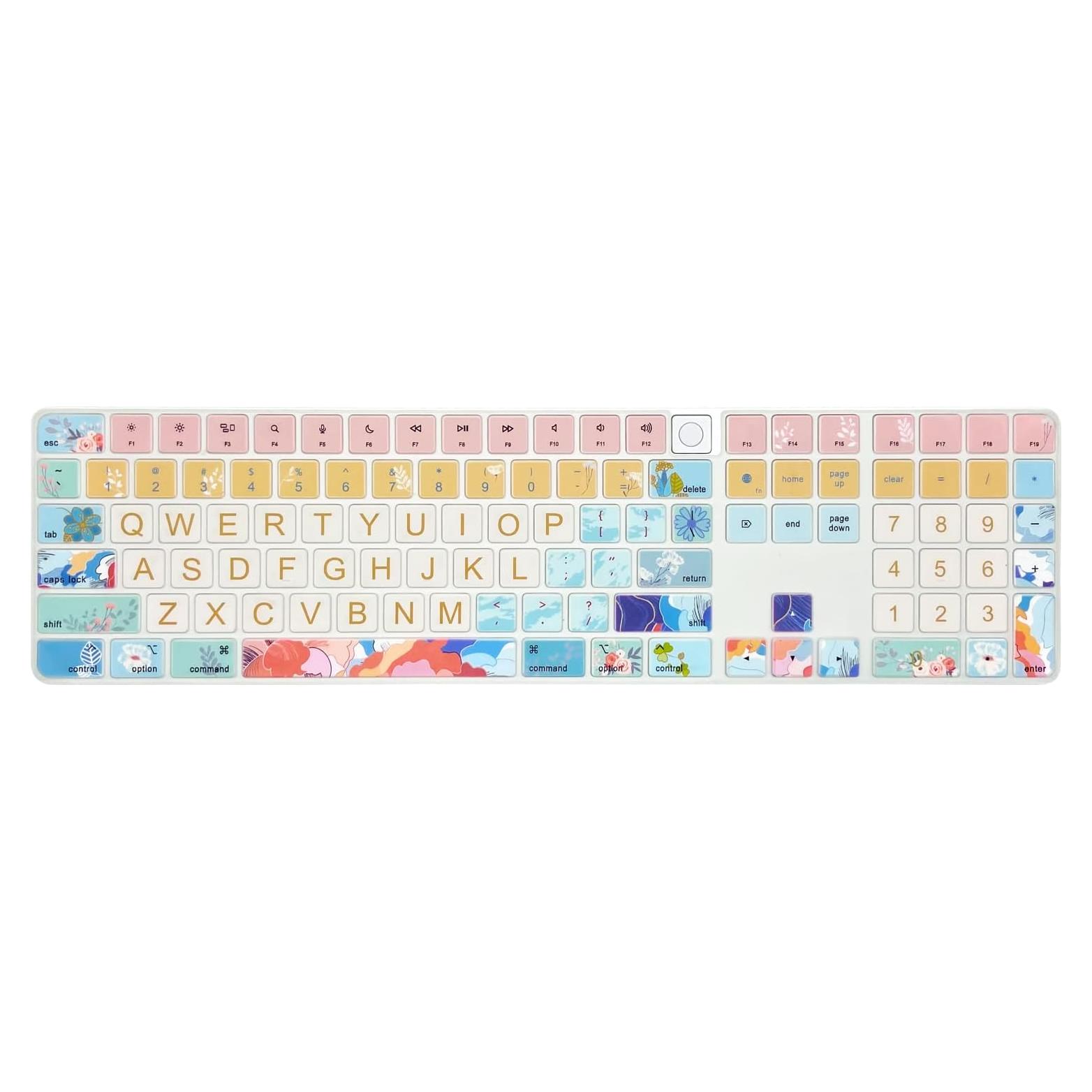 Funda de Teclado Sanfulin para Apple iMac A2520 con Flores