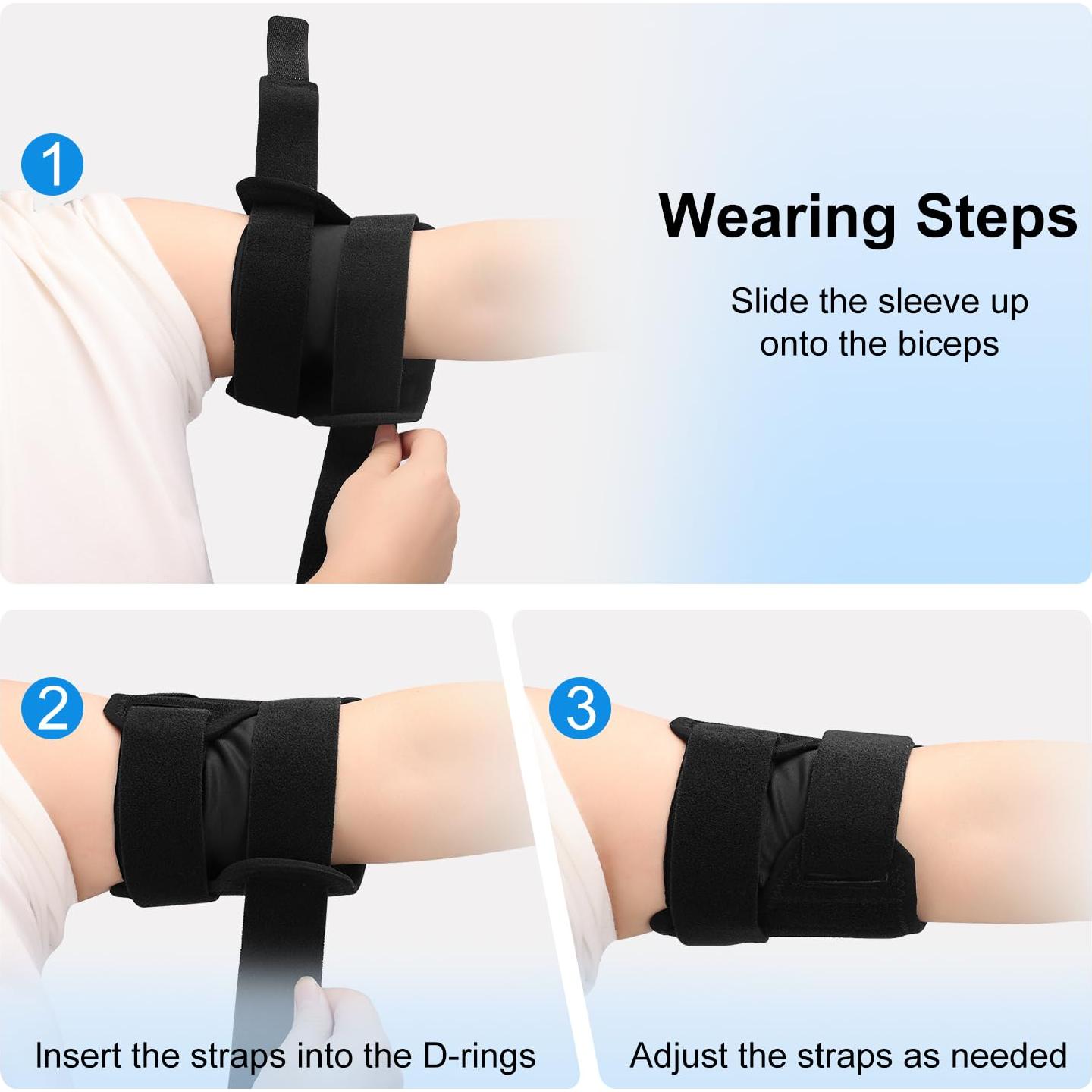 Faja de Compresión SupreGear para Tendinitis Brazo M Negro
