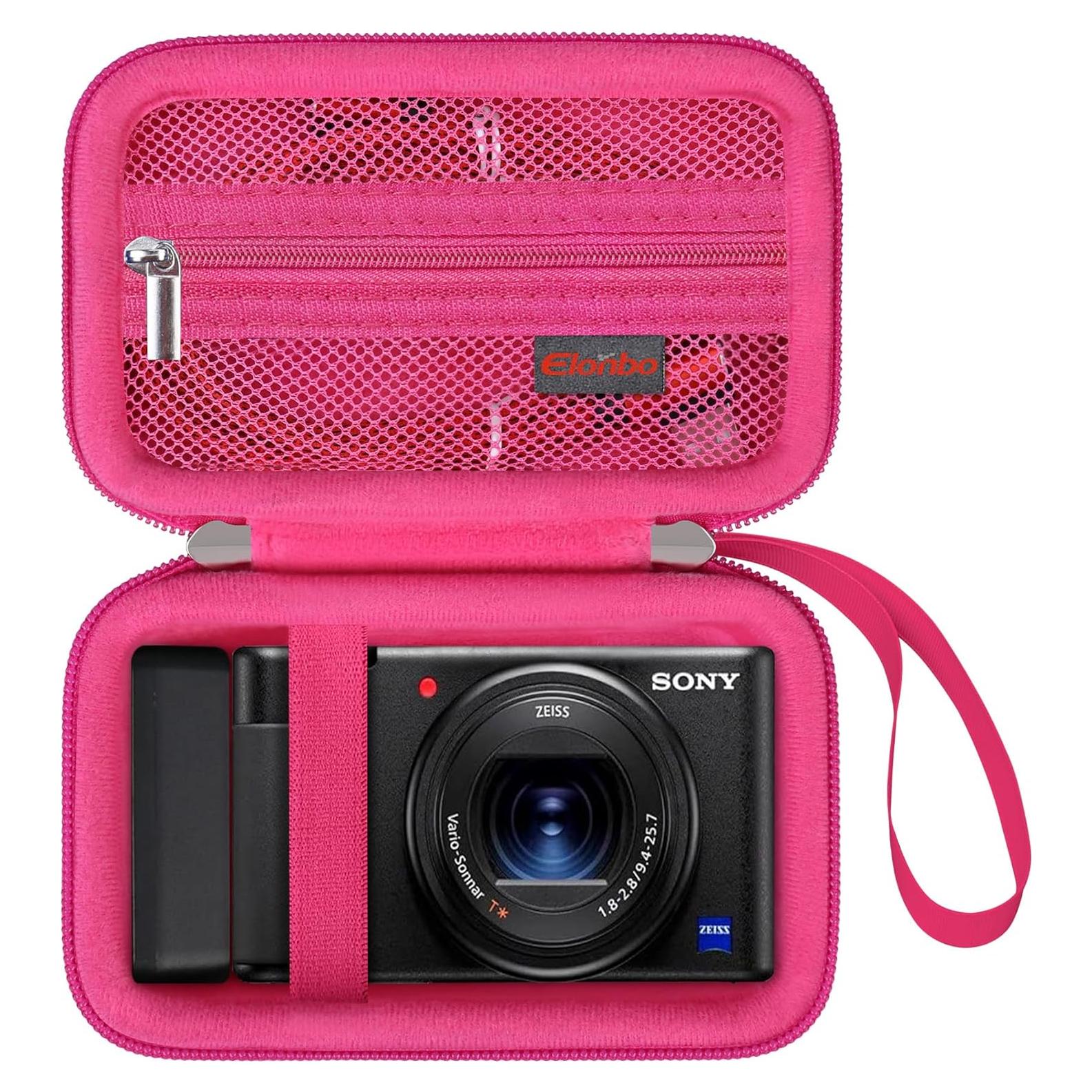 Funda de transporte Elonbo para cámara Sony ZV-1F - Frambuesa