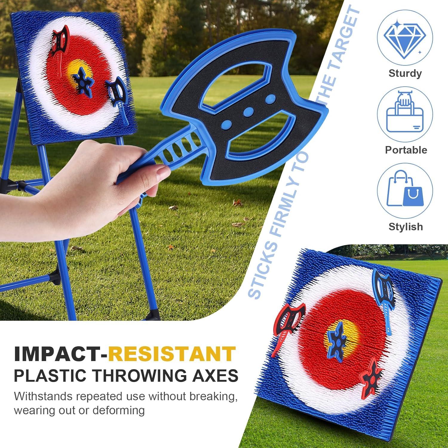 Conjunto de 8 Hachas de Lanzamiento Sidske - Juego al Aire Libre