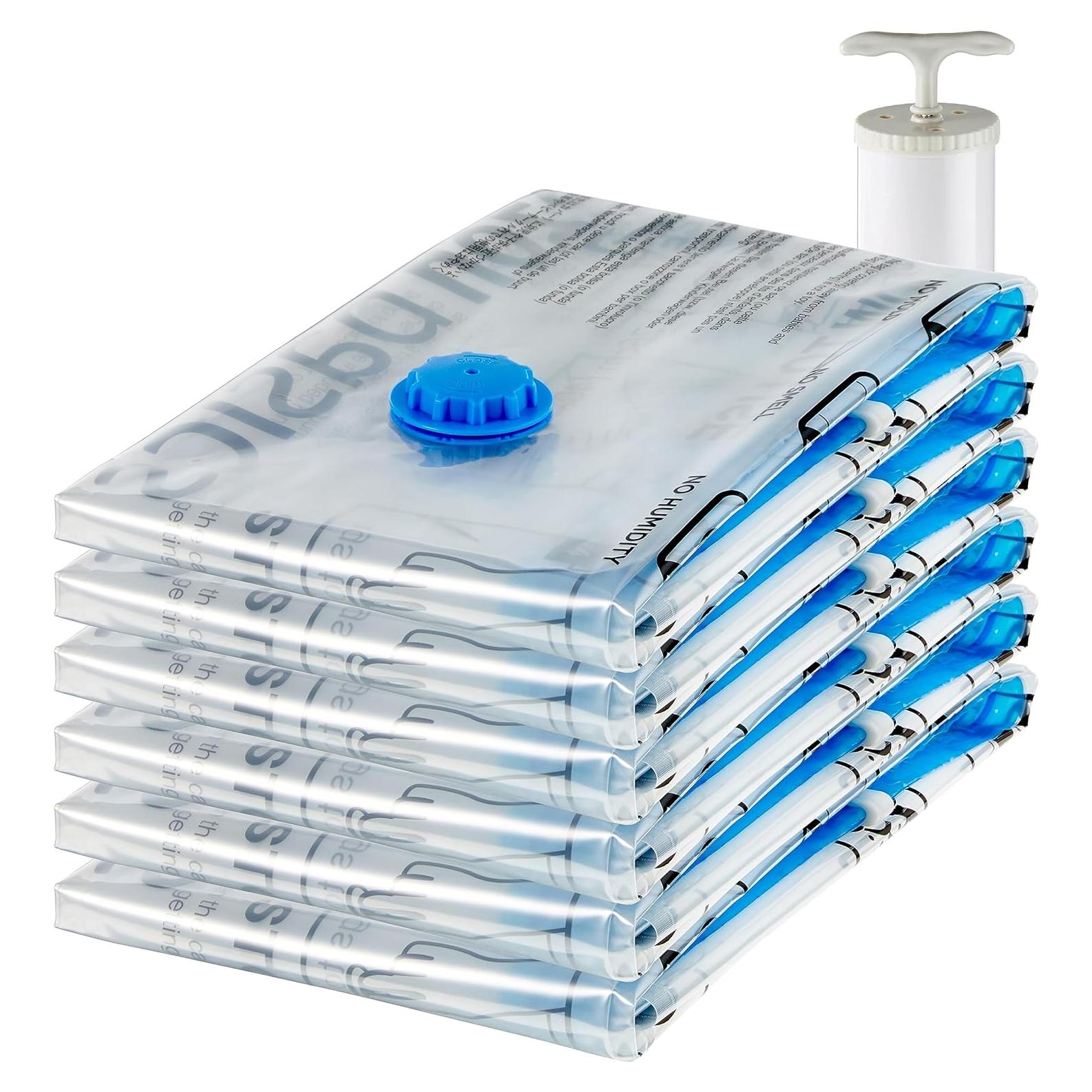 Bolsas de Almacenamiento al Vacío Amazon Basics Jumbo 6 Pzas