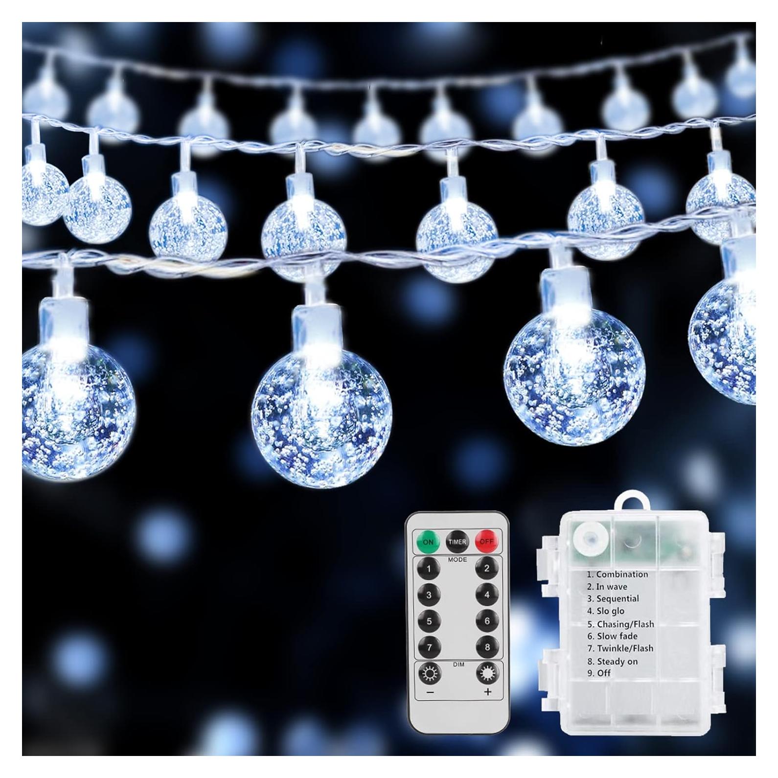 Luces de Cadena Exteriores a Batería Ryblgled 10M 100LED IP65