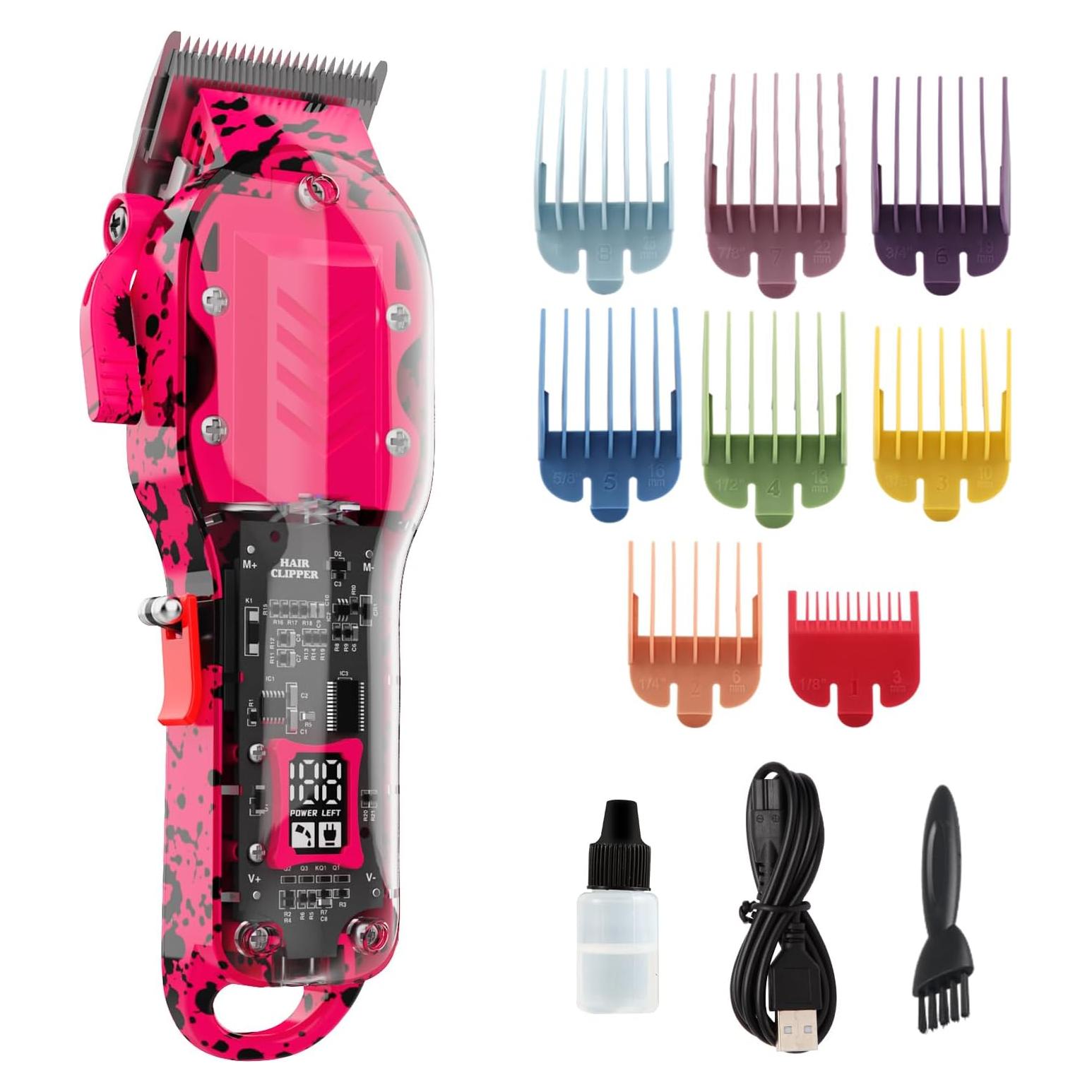 Cortadora de Cabello Tuanchuanrp Rosa Inalámbrica con LED