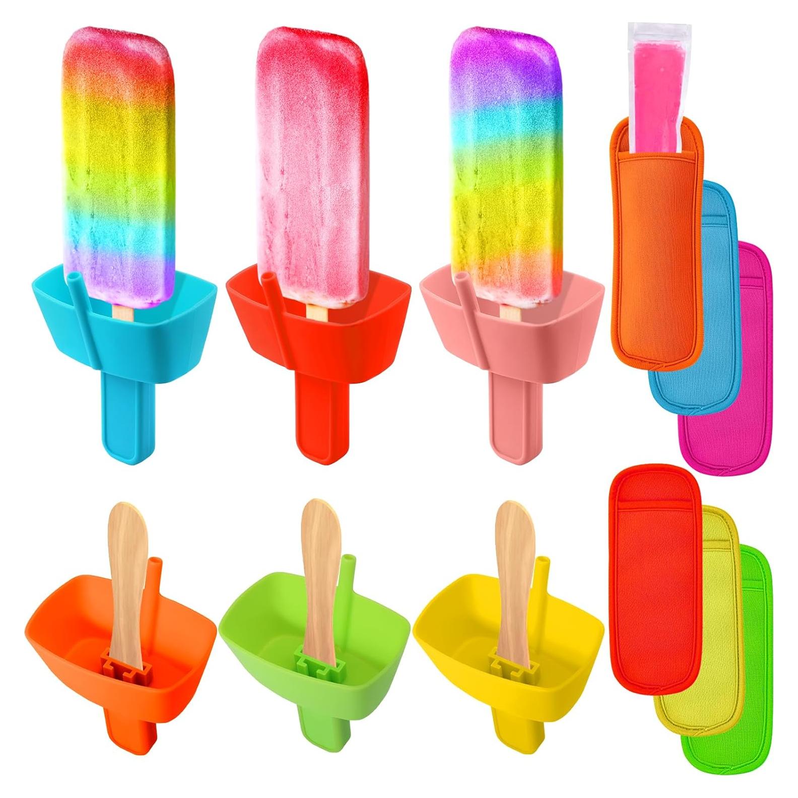 Set de 12 Soportes y Fundas para Paletas AIERSA - Silicona y Neopreno