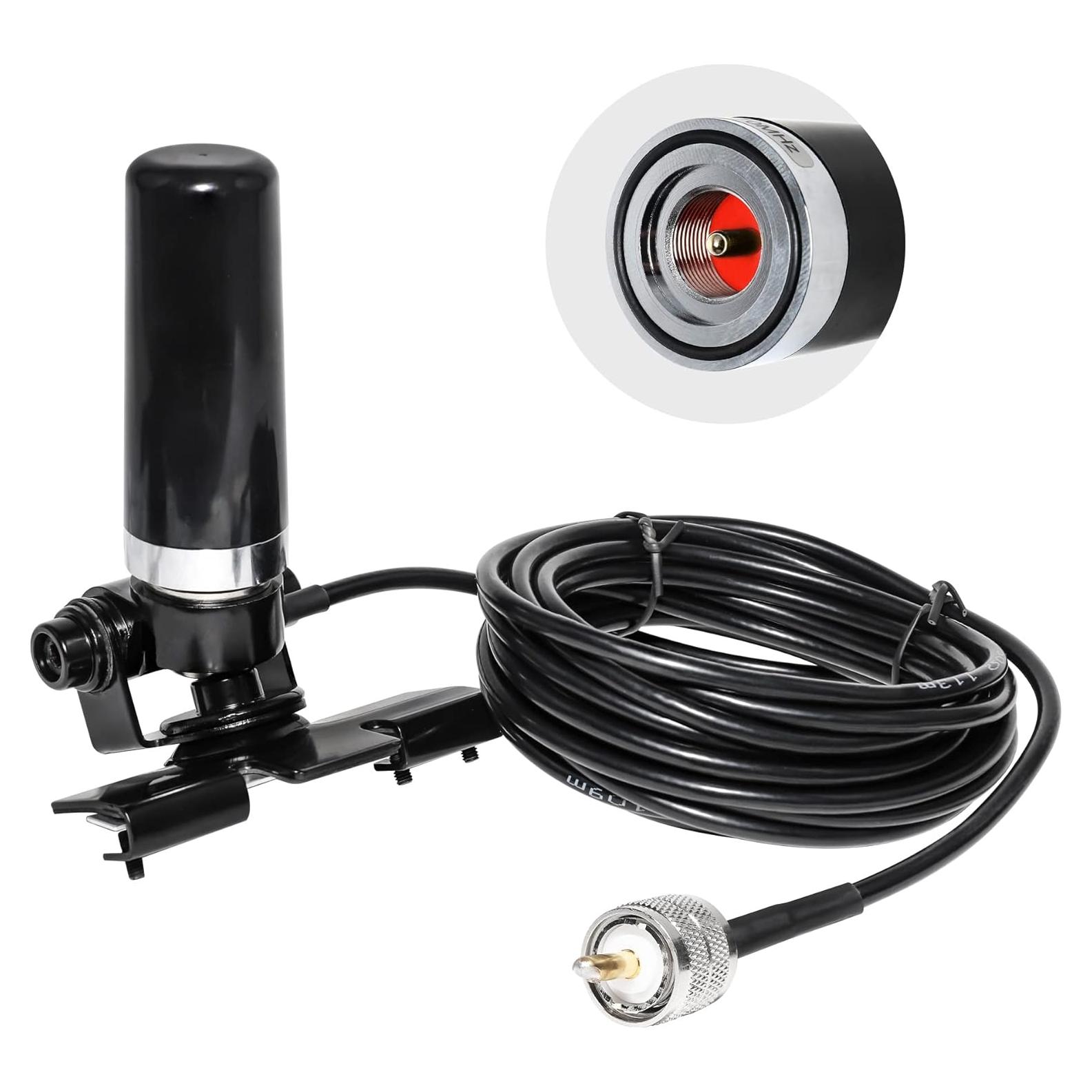 Antena de Radio Móvil Anina Doble Banda VHF UHF 136-174/400-470 MHz