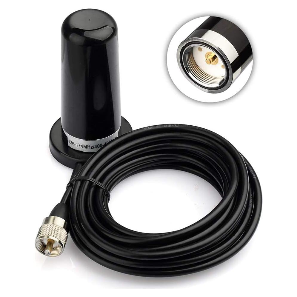 Antena de Radio Móvil Bingfu Doble Banda VHF UHF 136-470MHz