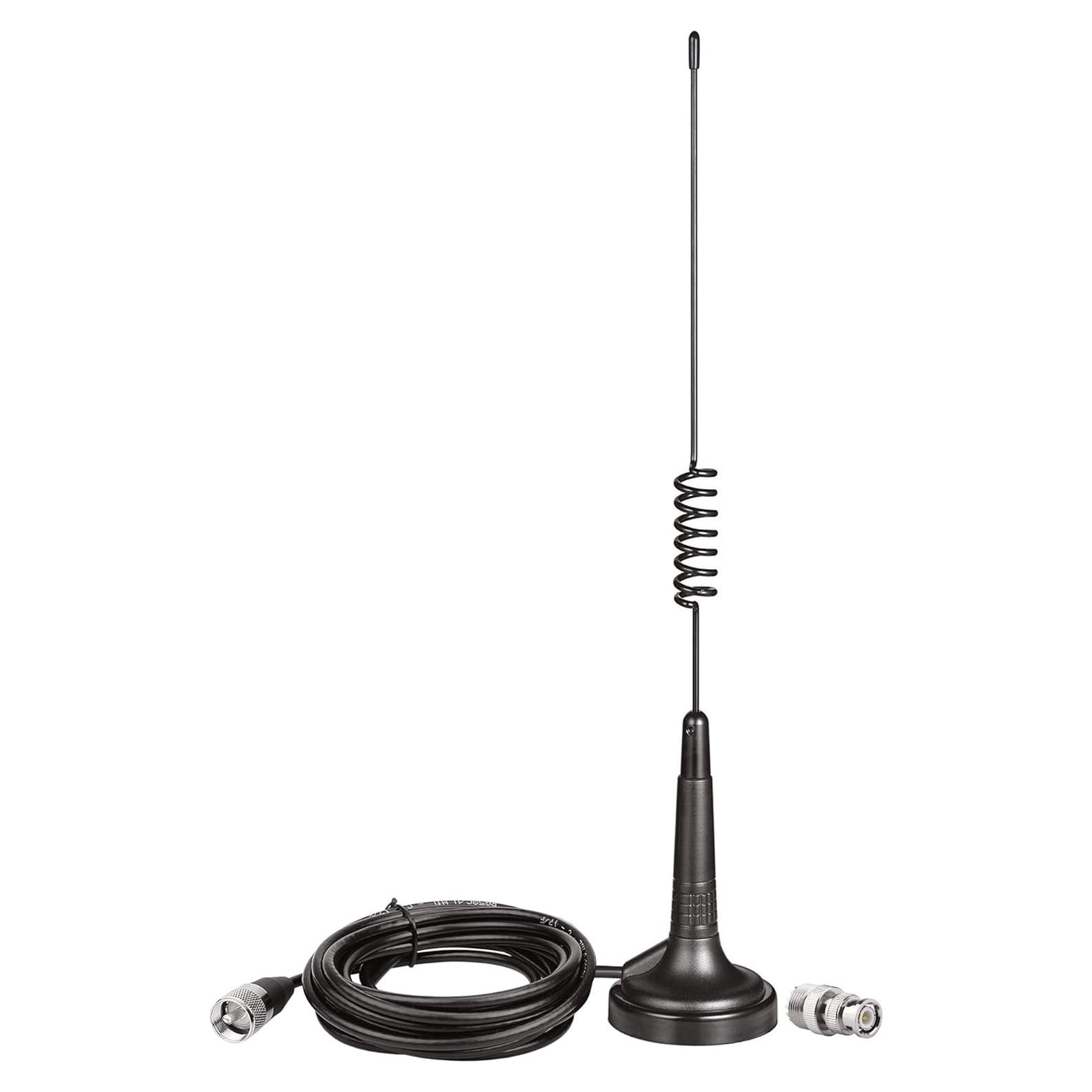 Antena de Radio CB Bingfu 27MHz con Base Magnética 33cm