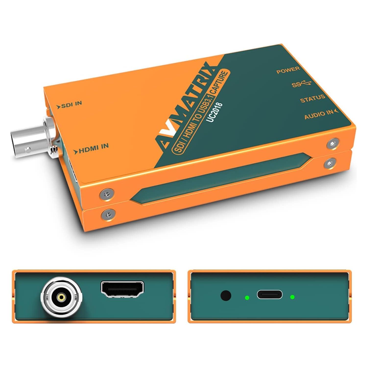 AVMATRIX UC2018 Captura Video SDI&HDMI a USB 3.0 1080P