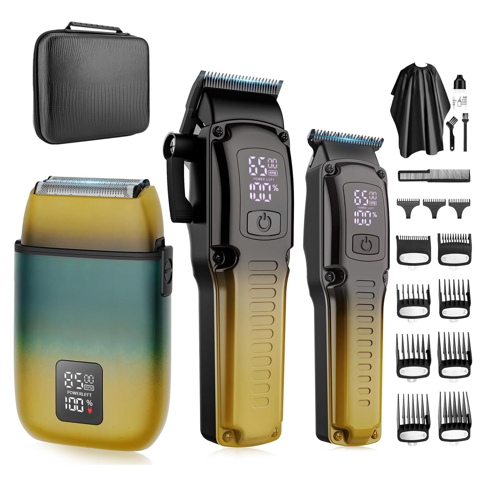 Juego de Cortapelos Zesuti 3 en 1 Inalámbrico Amarillo