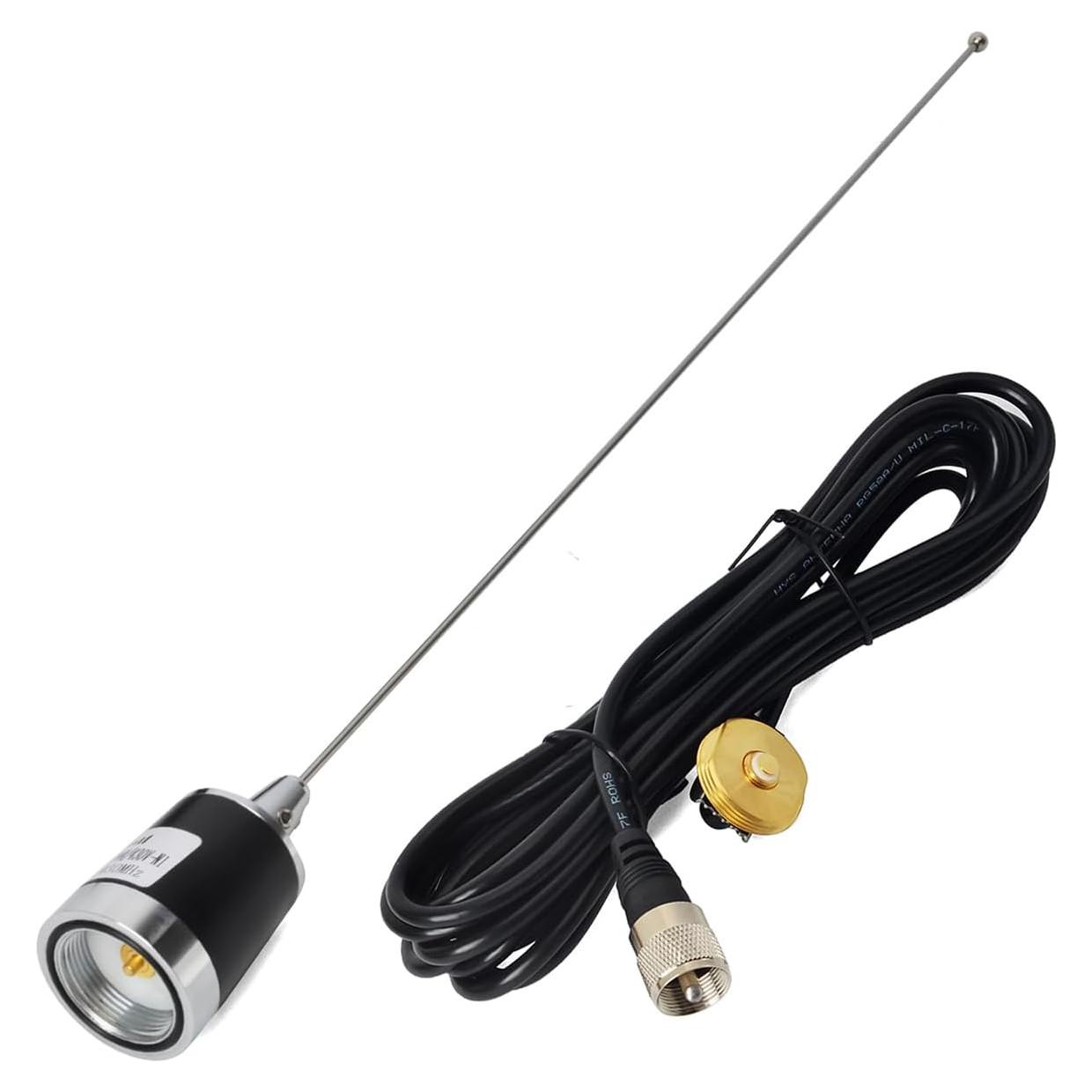 Antena Doble Banda HYS NMO 144/430MHz con Cable RG58 4m