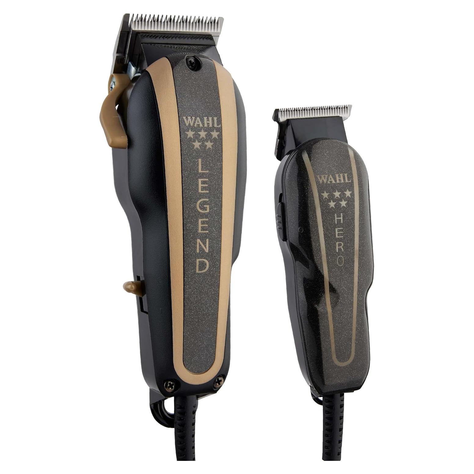 Combo Barbería Profesional Wahl Cortadora Legend y Hero