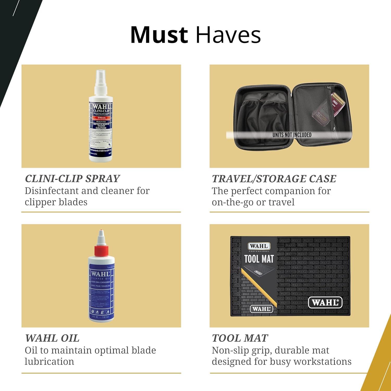 Combo Barbería Profesional Wahl Cortadora Legend y Hero