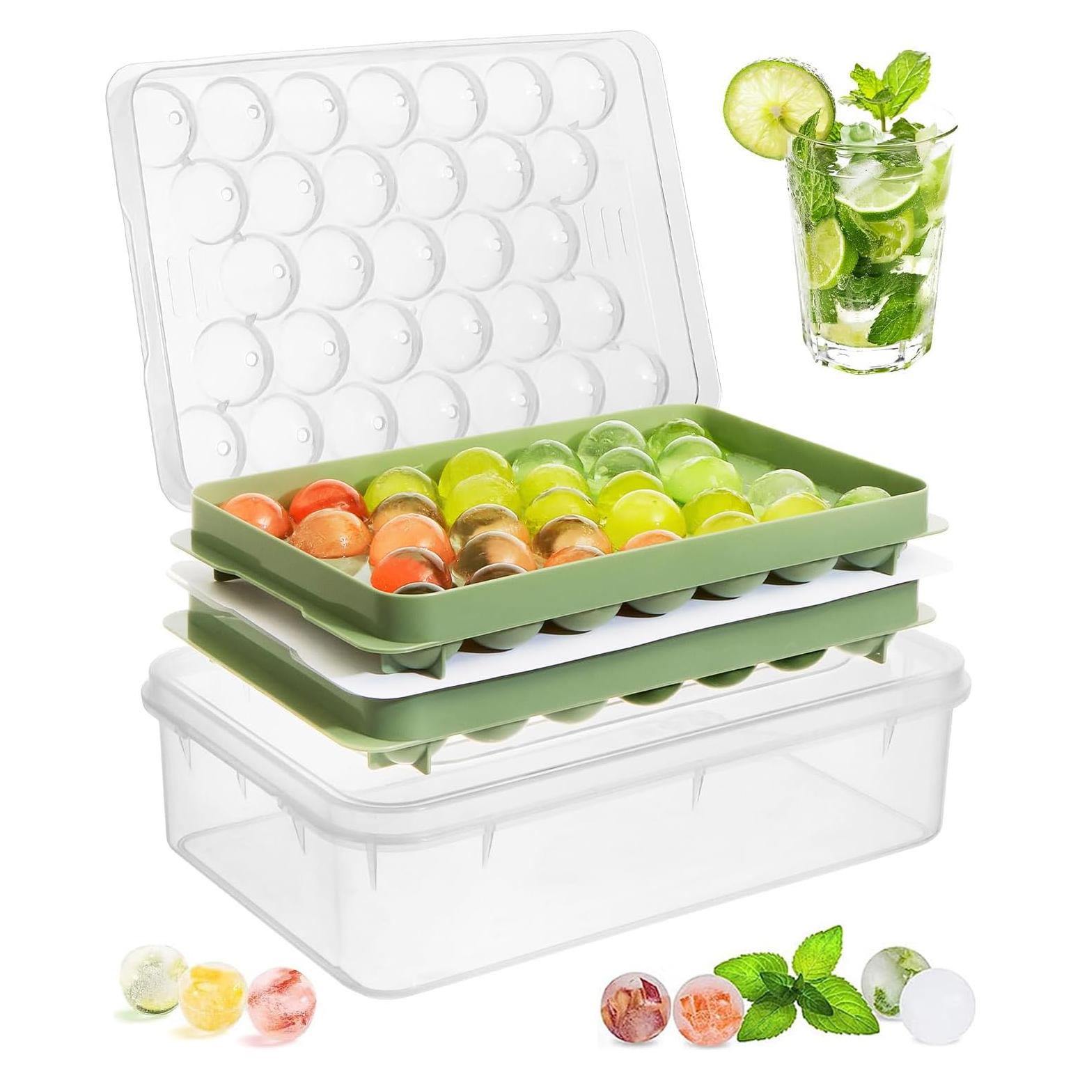 Bandeja de Hielo Avirho 62 Bolas Redondas Apilables