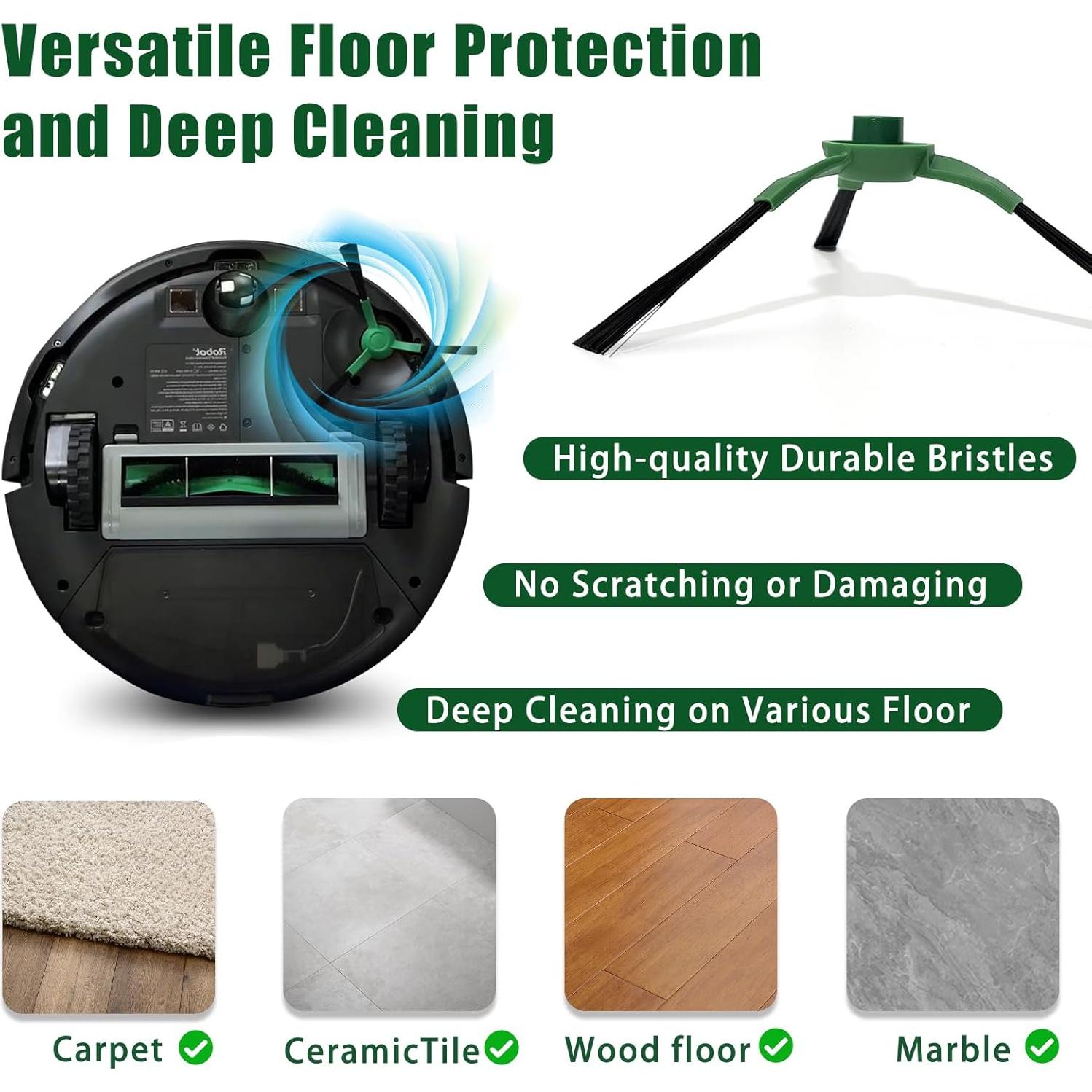 Paquete de 6 cepillos laterales Yumixily para Roomba Y0110