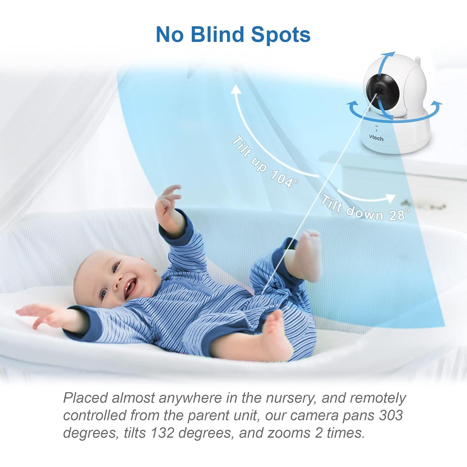 Monitor para Bebés VTech VM923, Pantalla 2.8", Pan-Tilt-Zoom