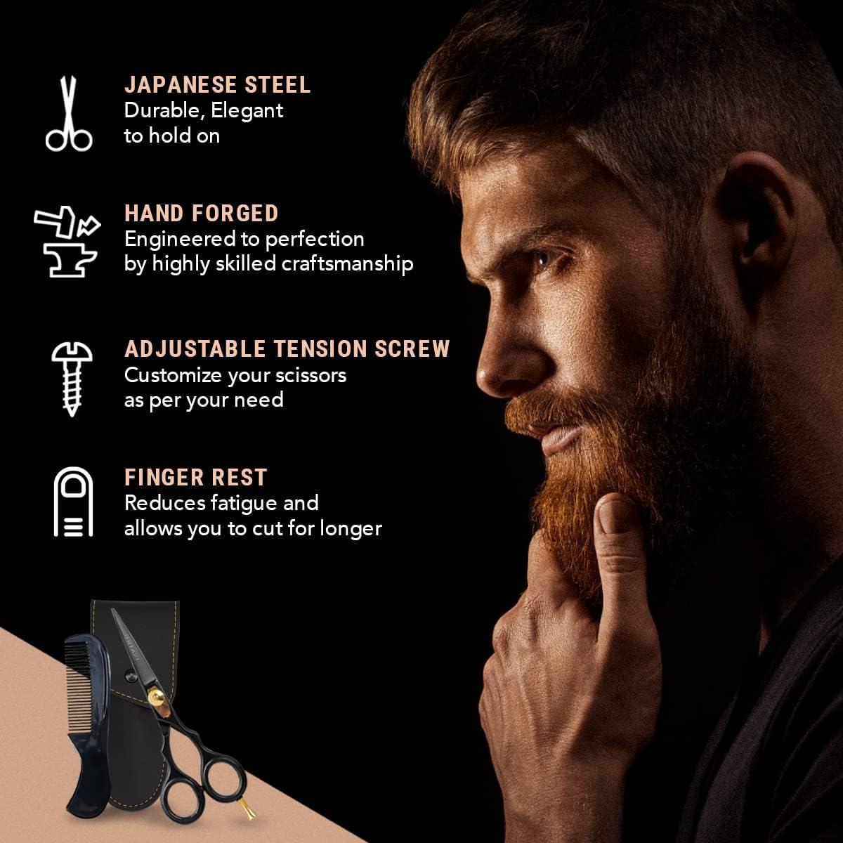 Tijeras de Barba y Cabello Ontaki 13.97 cm - Acero Japonés