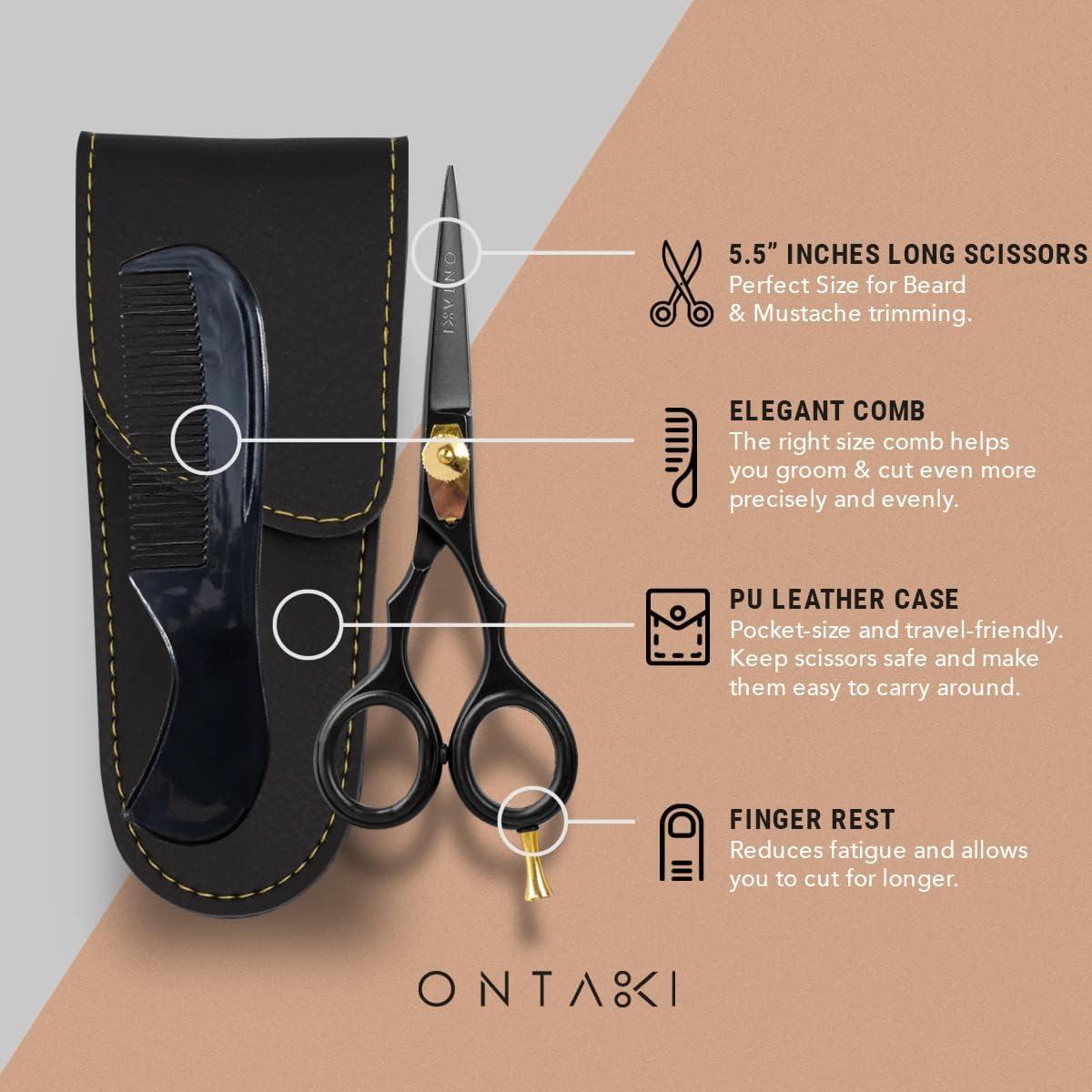 Tijeras de Barba y Cabello Ontaki 13.97 cm - Acero Japonés