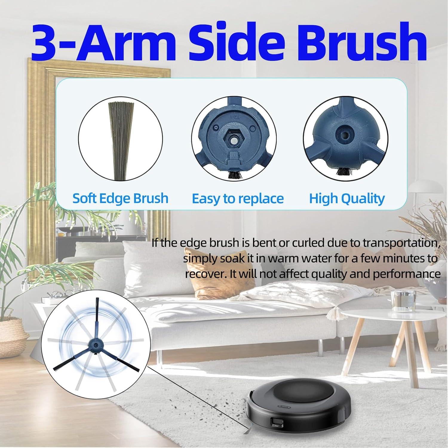 Accesorios de Reemplazo YUJINRU para eufy C20 - 1 Cepillo, 6 Filtros HEPA