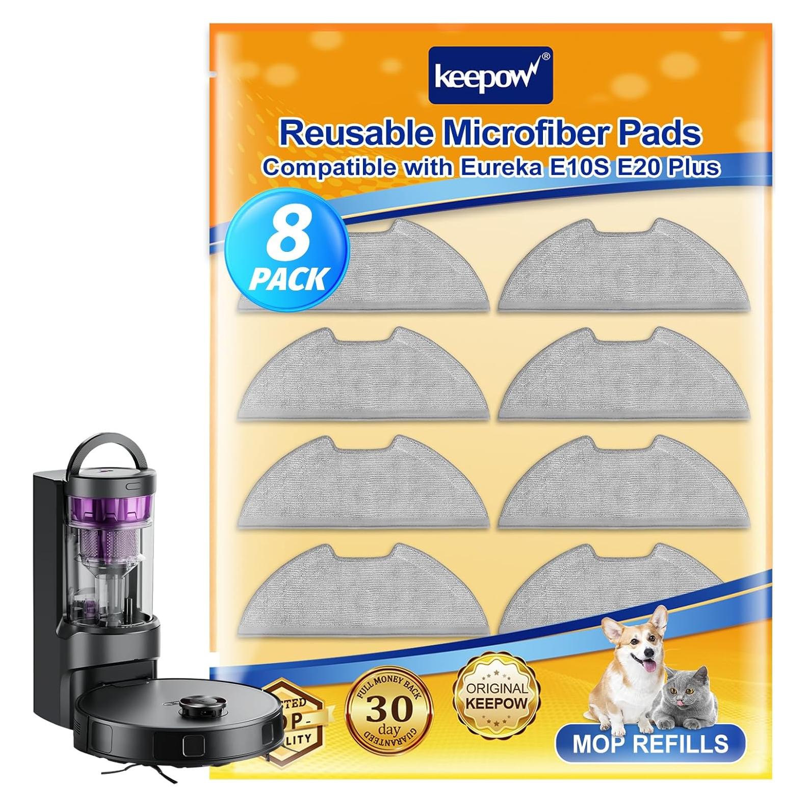8 Piezas Reemplazo Paño Microfibra KEEPOW E10 E20 Aspiradora
