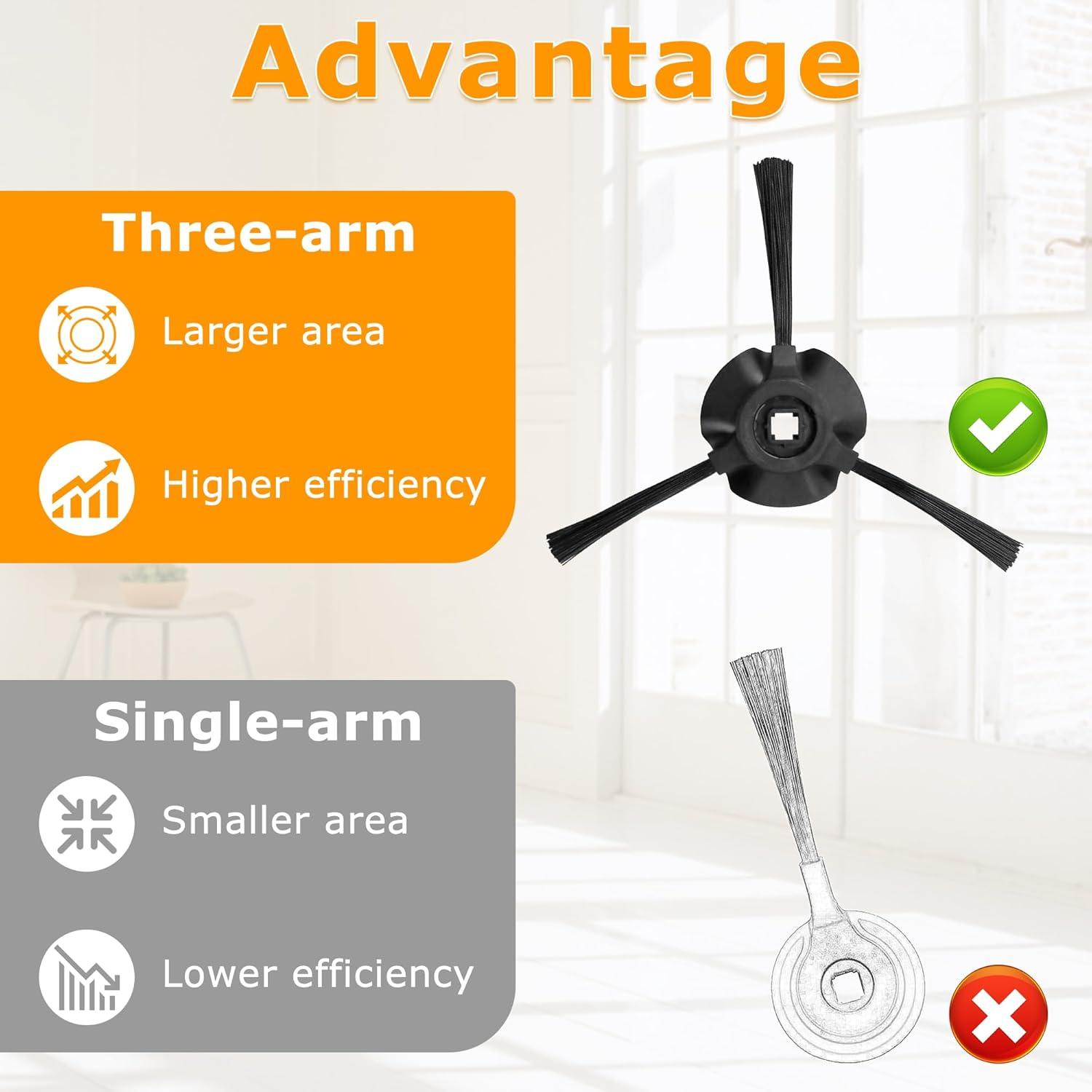 Paquete de 8 cepillos laterales Shark Matrix RV2300 RV2310