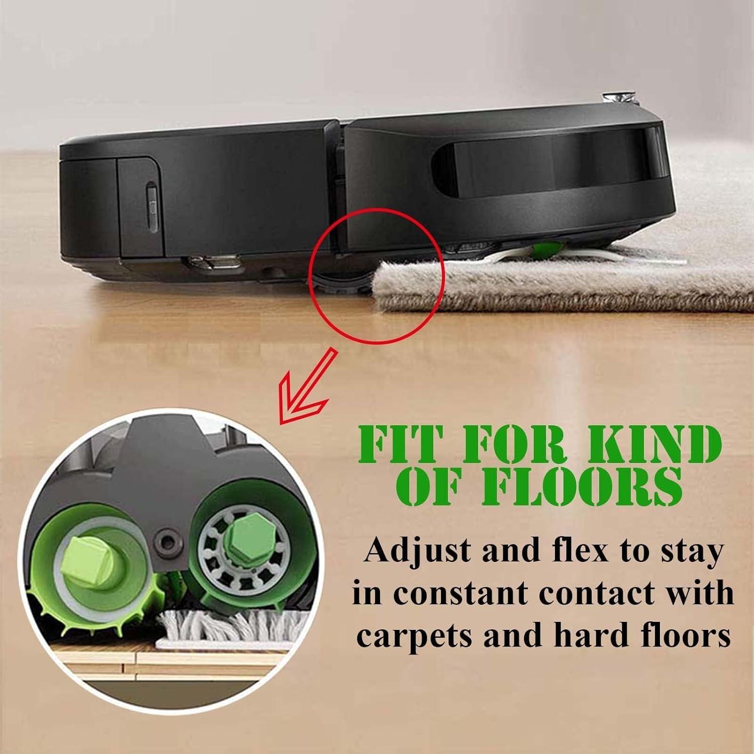 4 Cepillos de Rodillo de Goma ECOMAID para iRobot Roomba