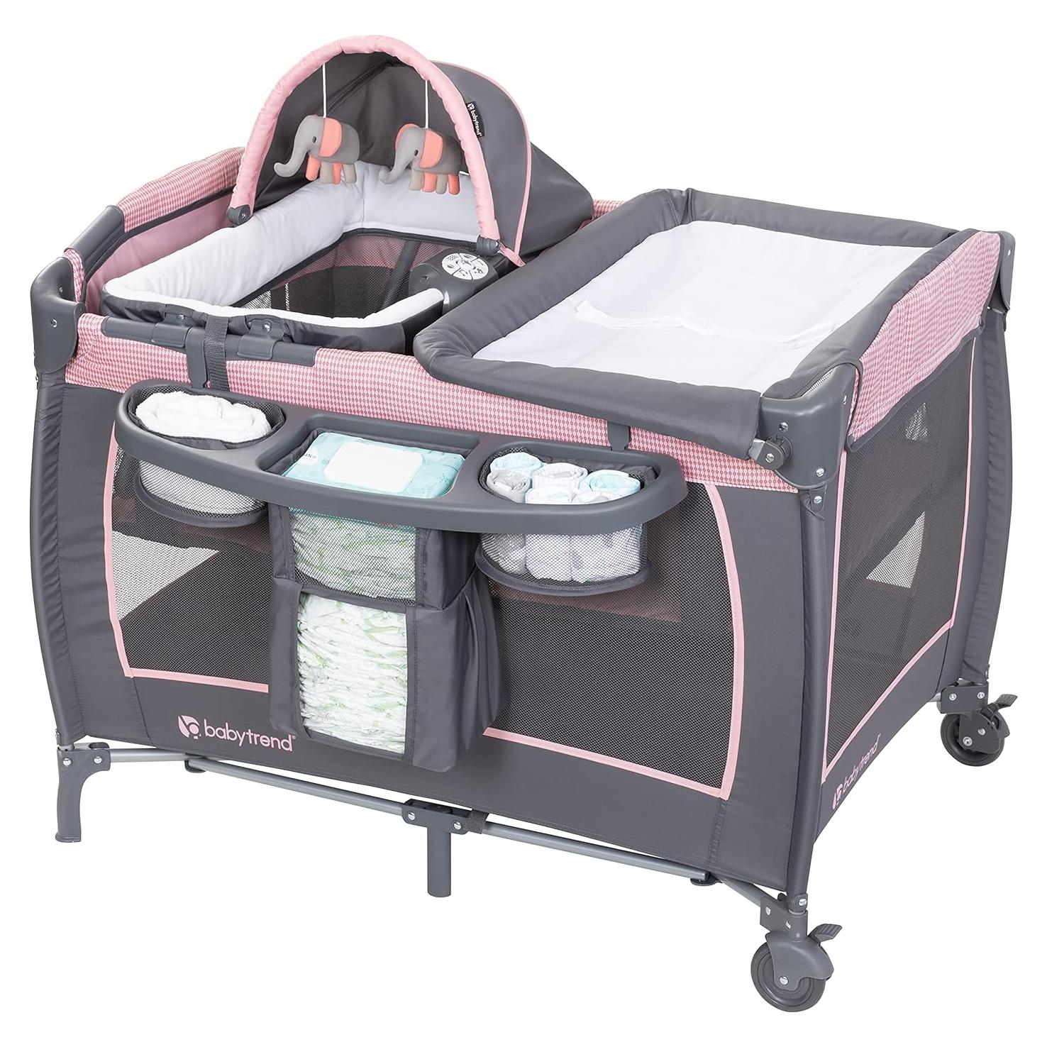 Cuna Playard Baby Trend Lil' Snooze III Rosa