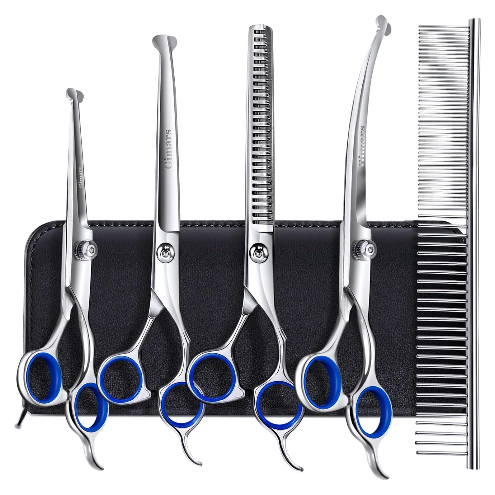 Tijeras de Aseo Profesional Gimars 6 en 1 Acero Inoxidable