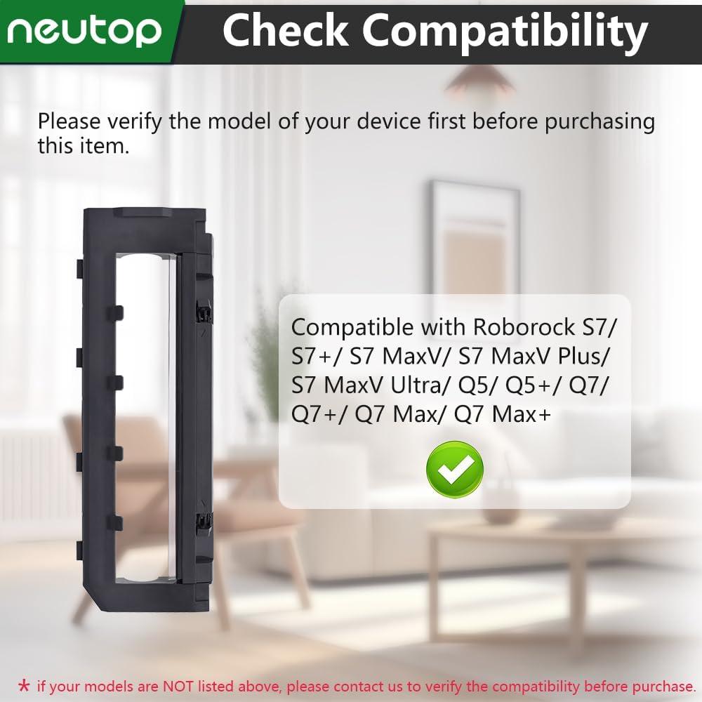Neutop Replacement Brush Covers Guards Compatible with Roborock S7, S7+ MaxV Plus/Ultra, Q5, Q5+, Q7 Max/Max+, Robot Vacuum Cleaners, 2-Pack