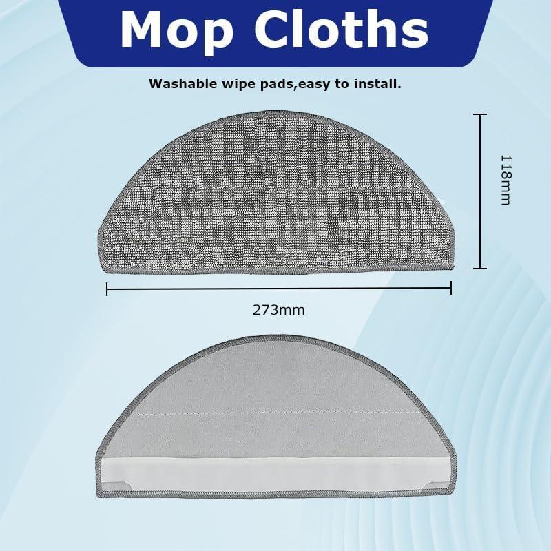 （9pcs） Compatible with xiaomi E10 B112 E12 E10C C103 3C (Enhanced Edition) 3C Plus S20 D106 irobot Roomba Q0120 Q011 Robot Vacuum Cleaner Roller brush/side brush/mop cloth/HEPA Filter Accessories