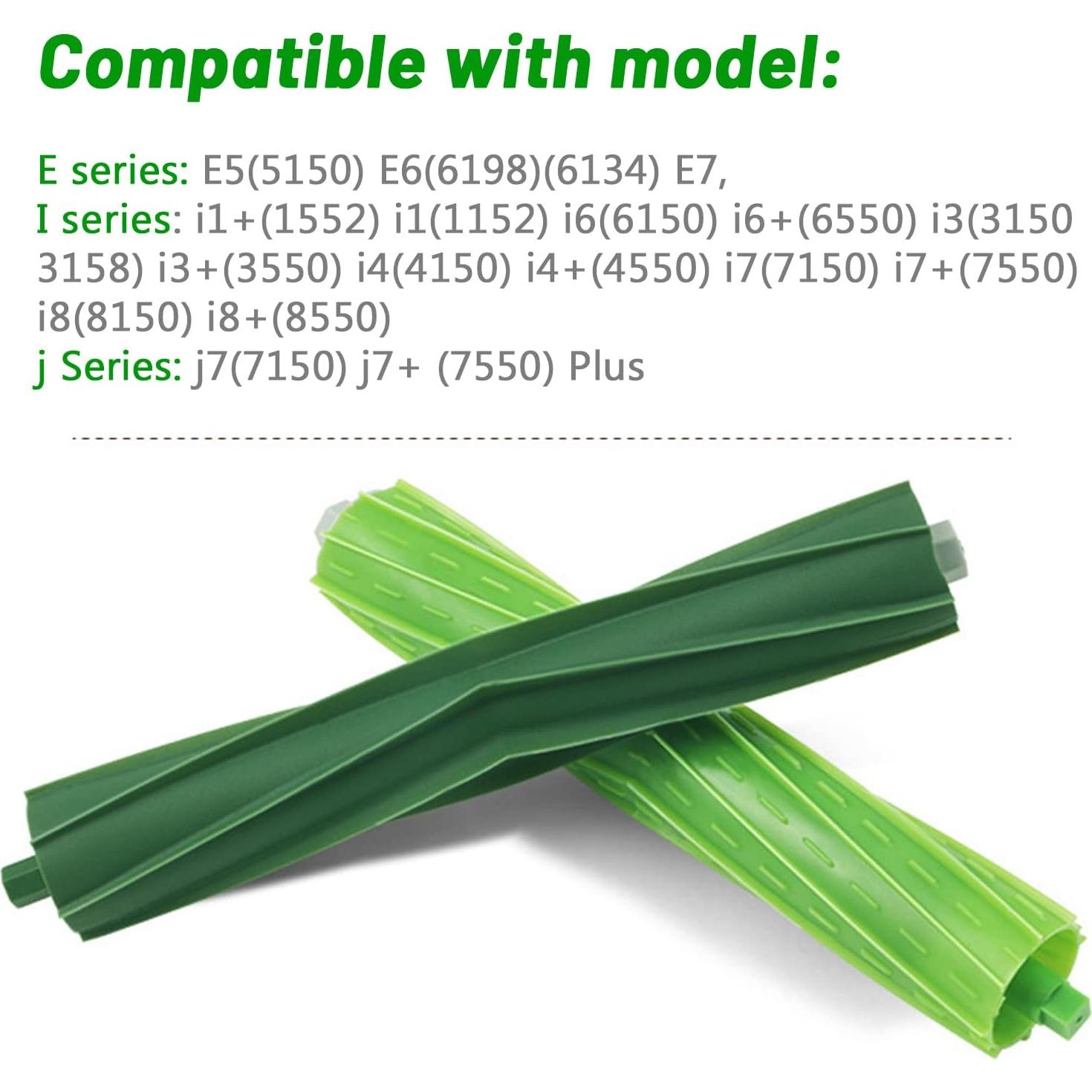 4 Cepillos de Rodillo de Goma ECOMAID para iRobot Roomba