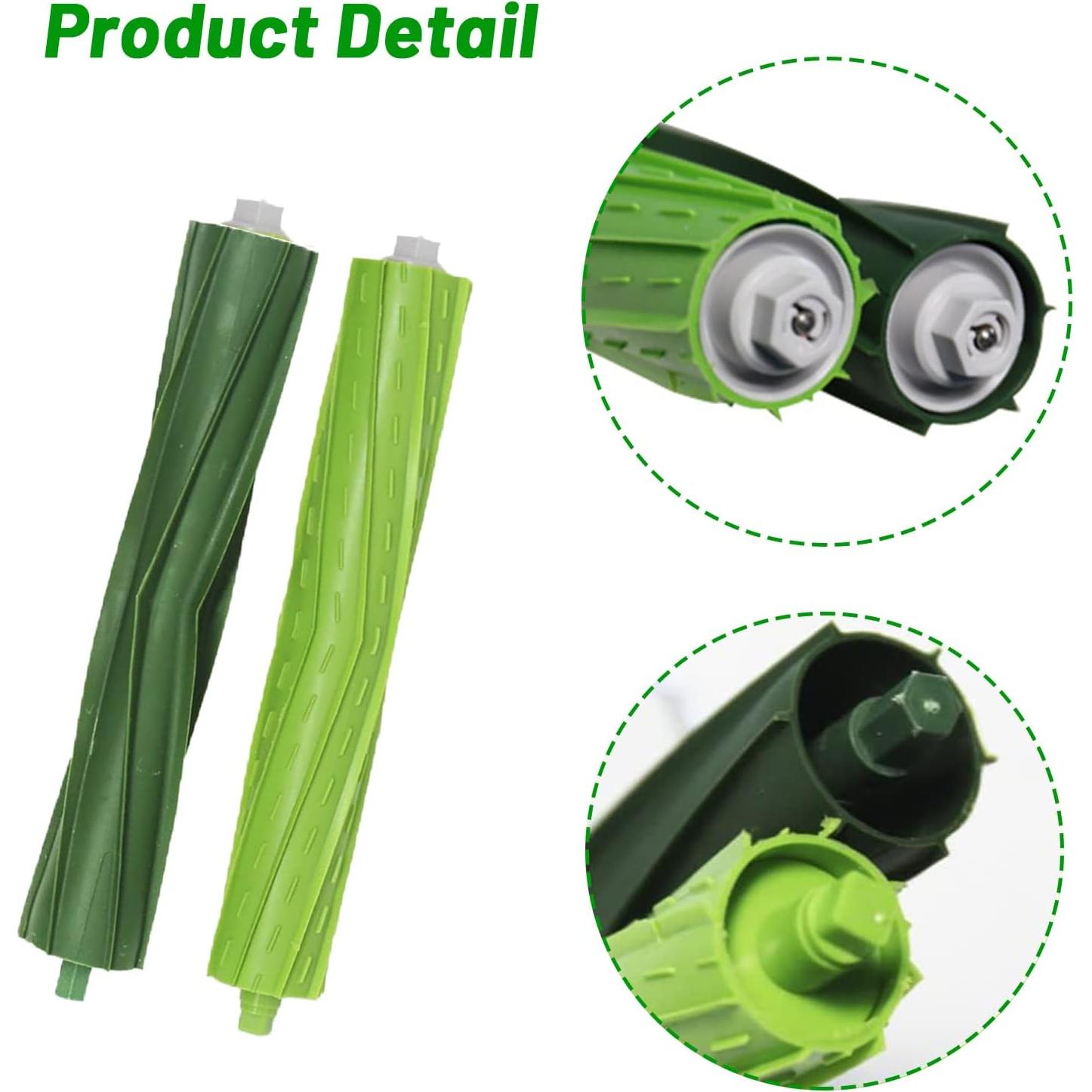 4 Cepillos de Rodillo de Goma ECOMAID para iRobot Roomba