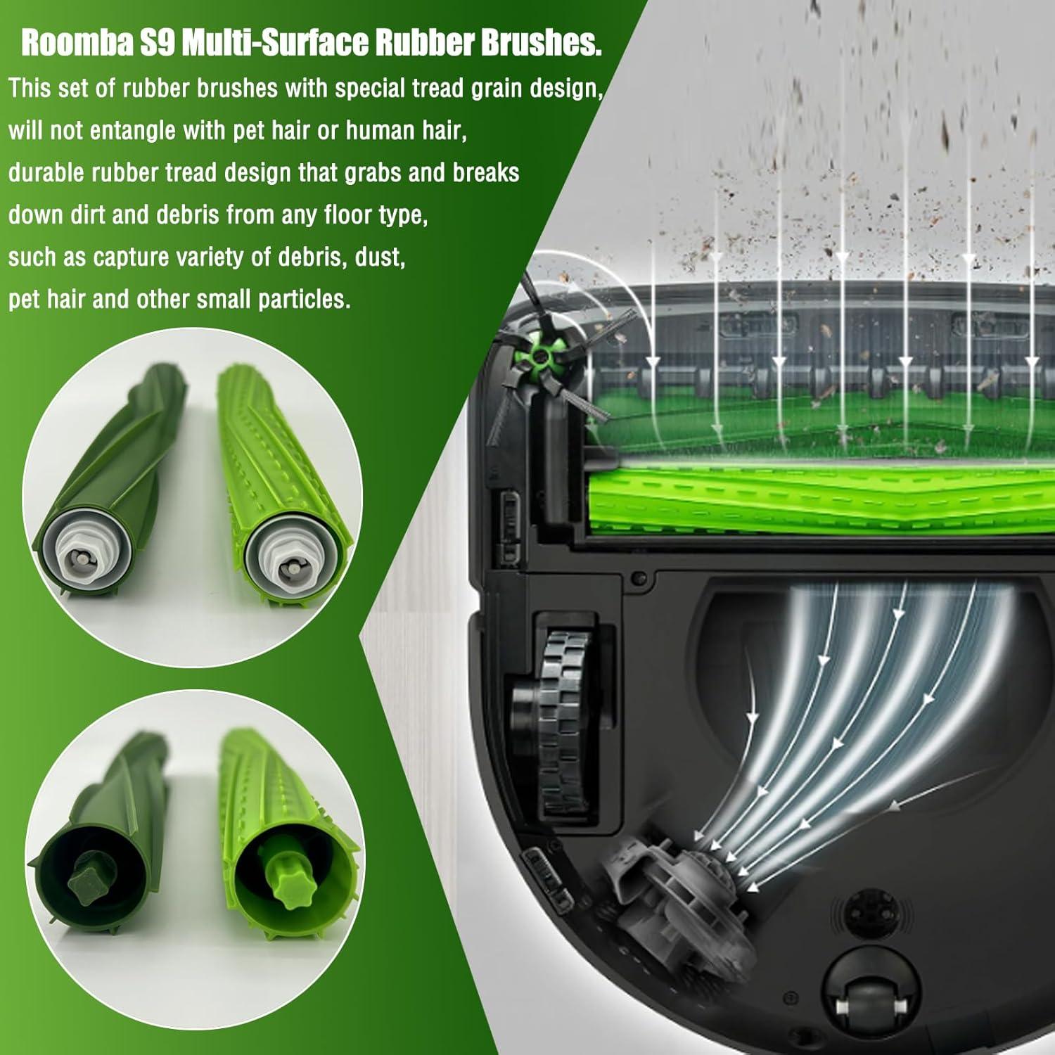 4 Rodillos de Reemplazo Eifrthe para iRobot Roomba S9/S9+