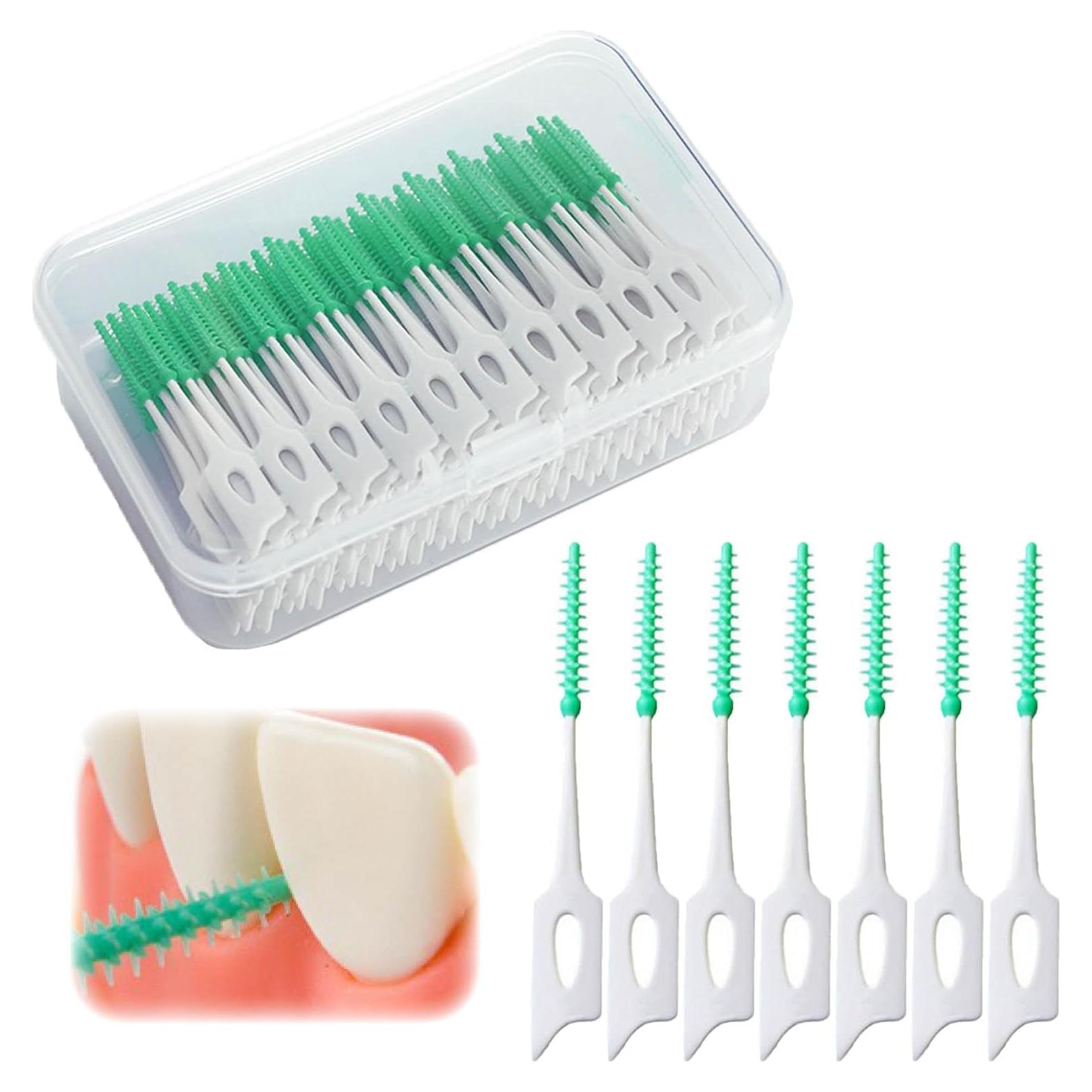 Cepillos de Dientes de Silicona Ndzefan 160 Piezas Verde