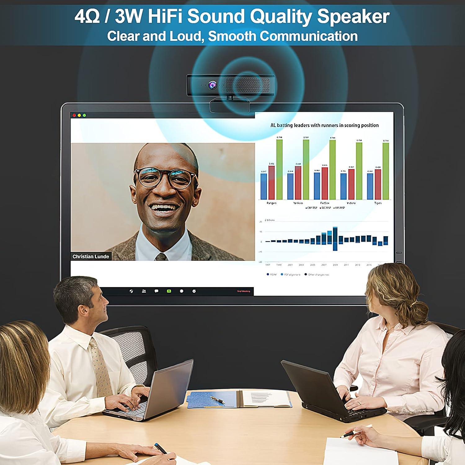 Cámara Webcam Full HD 1080P Maciebelle con Altavoz y Micrófonos