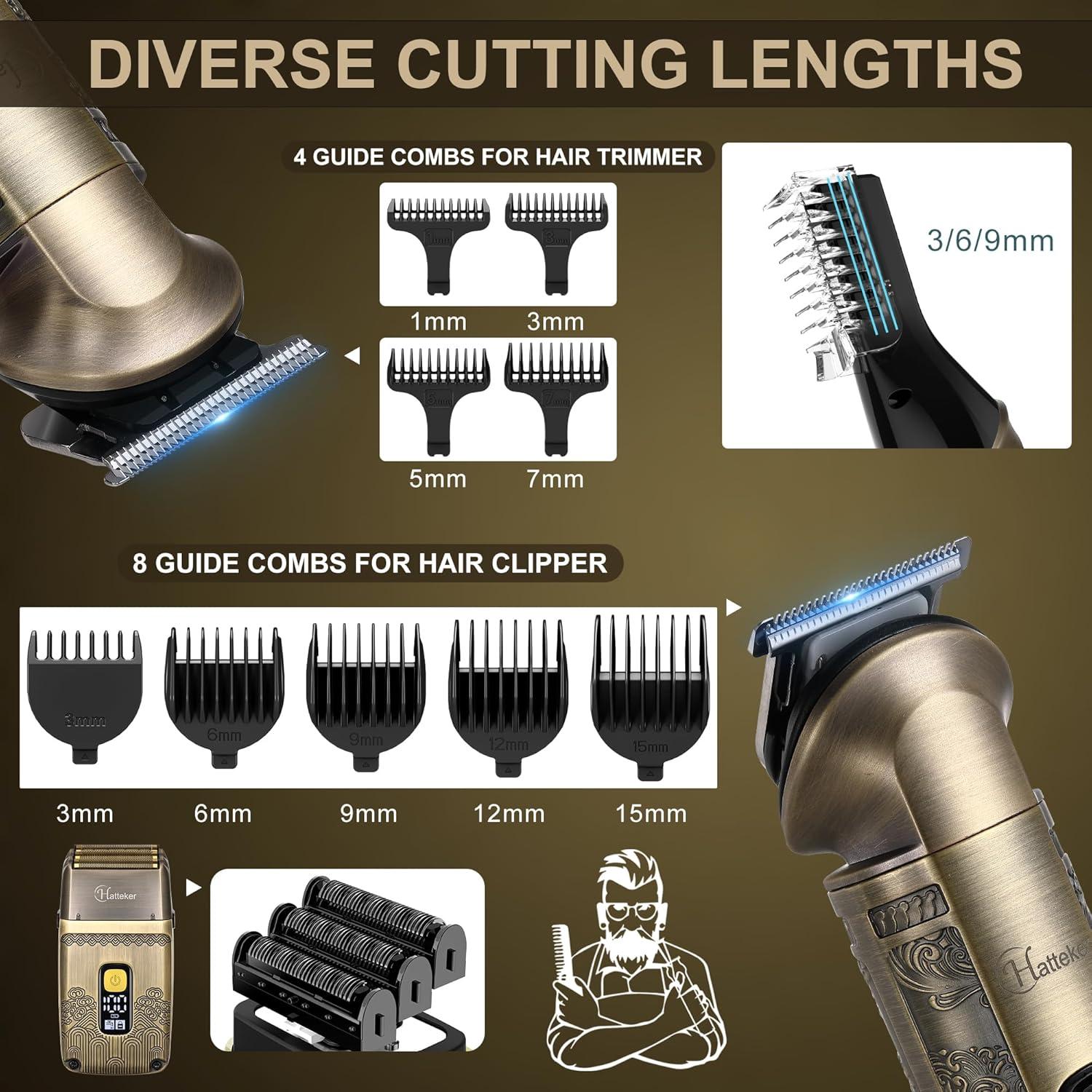 Cortadora de Cabello Hatteker HT-602 Inalámbrica 2 en 1