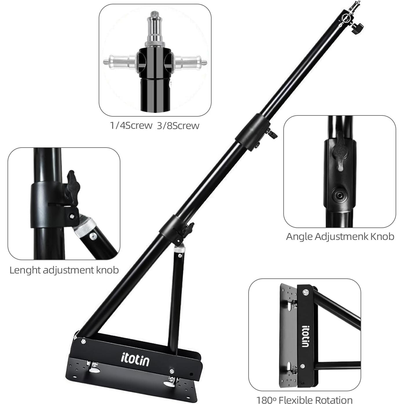 Soporte de Pared para Luz de Anillo ITOTIN 135cm Ajustable