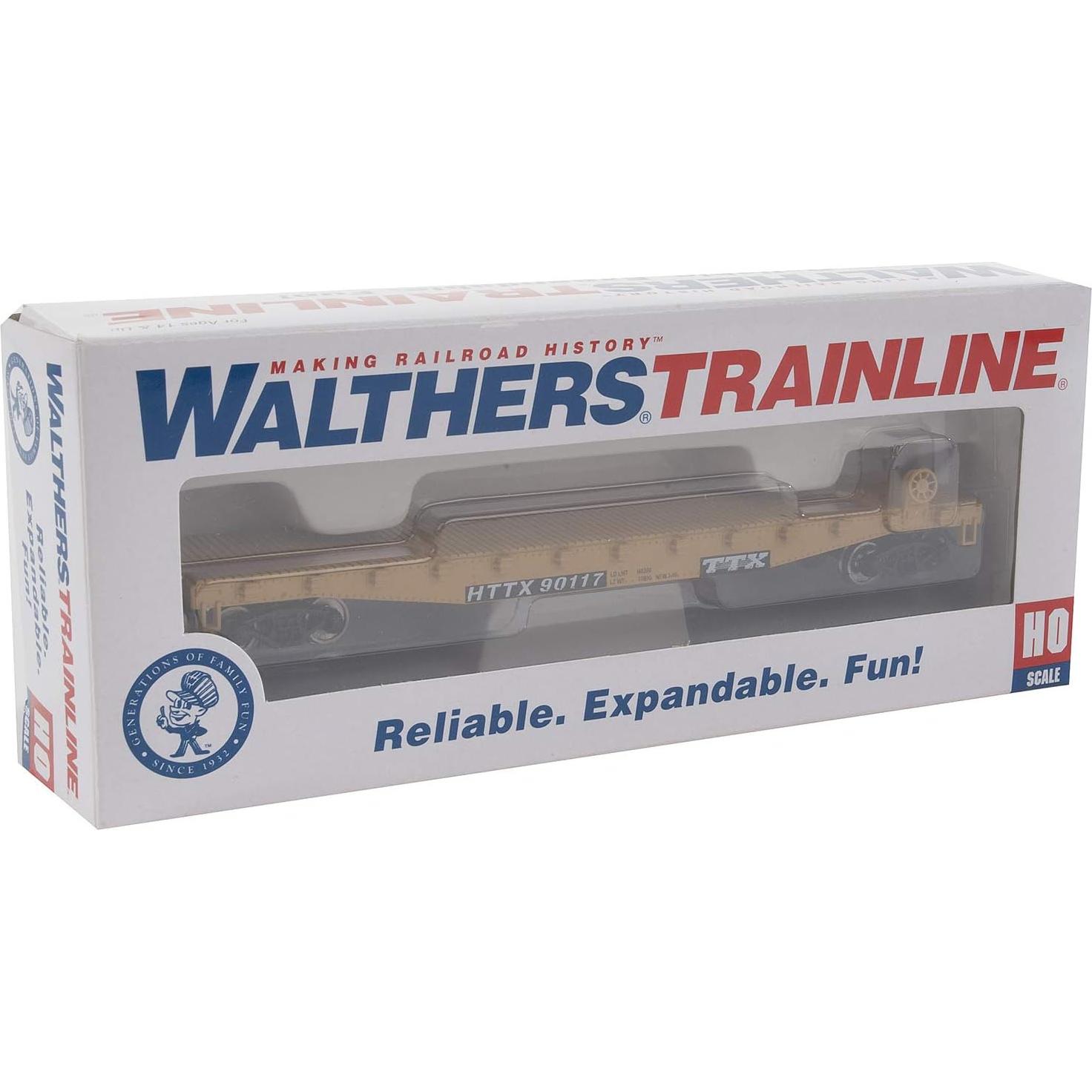Carro plano Walthers HO 1:87 con ruedas RP-25