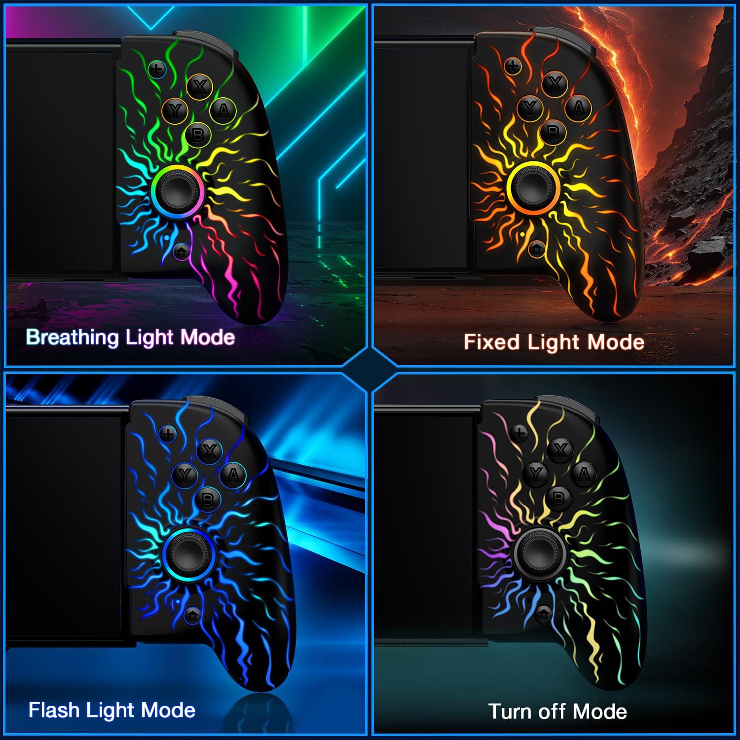 Controlador Pro Inalámbrico Nintendo Switch Negro-Flama