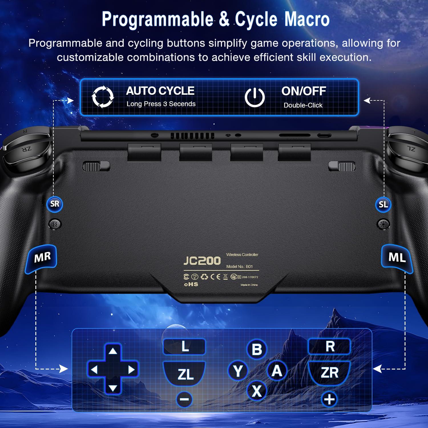 Controlador Pro Inalámbrico Nintendo Switch Negro-Flama