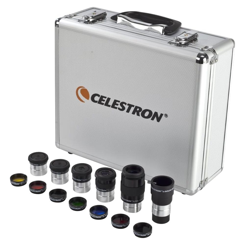 Kit Accesorios Telescopio Celestron 14 Piezas Oculares y Filtros
