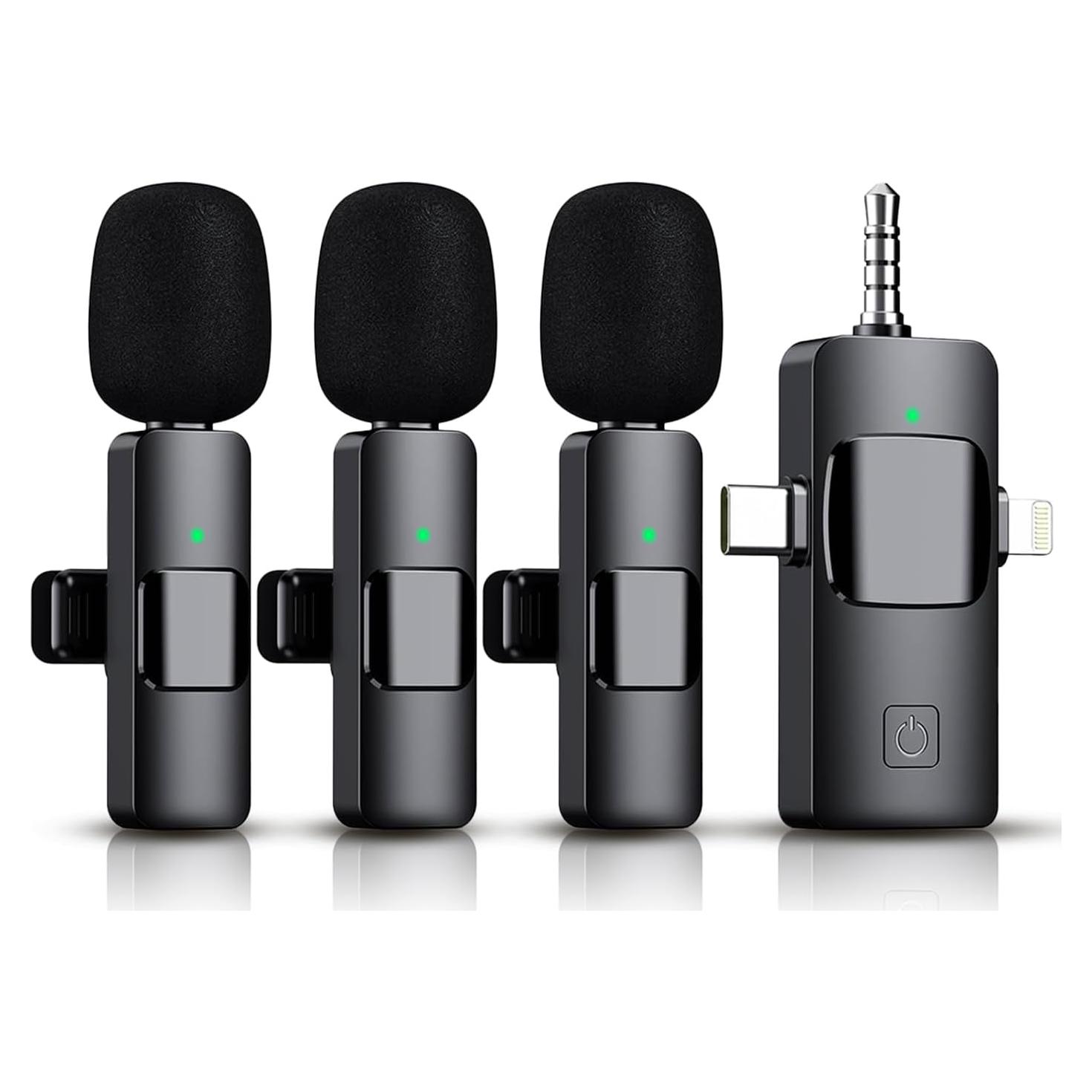 Micrófono Lavalier Inalámbrico ANSUNG M1 3 en 1 para iPhone