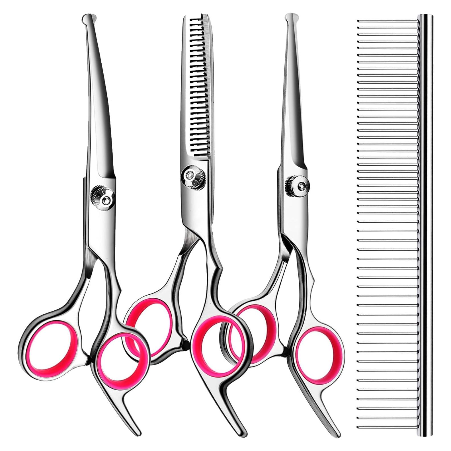 Kit de Tijeras para Perros 5 en 1 Mucheng Rosa