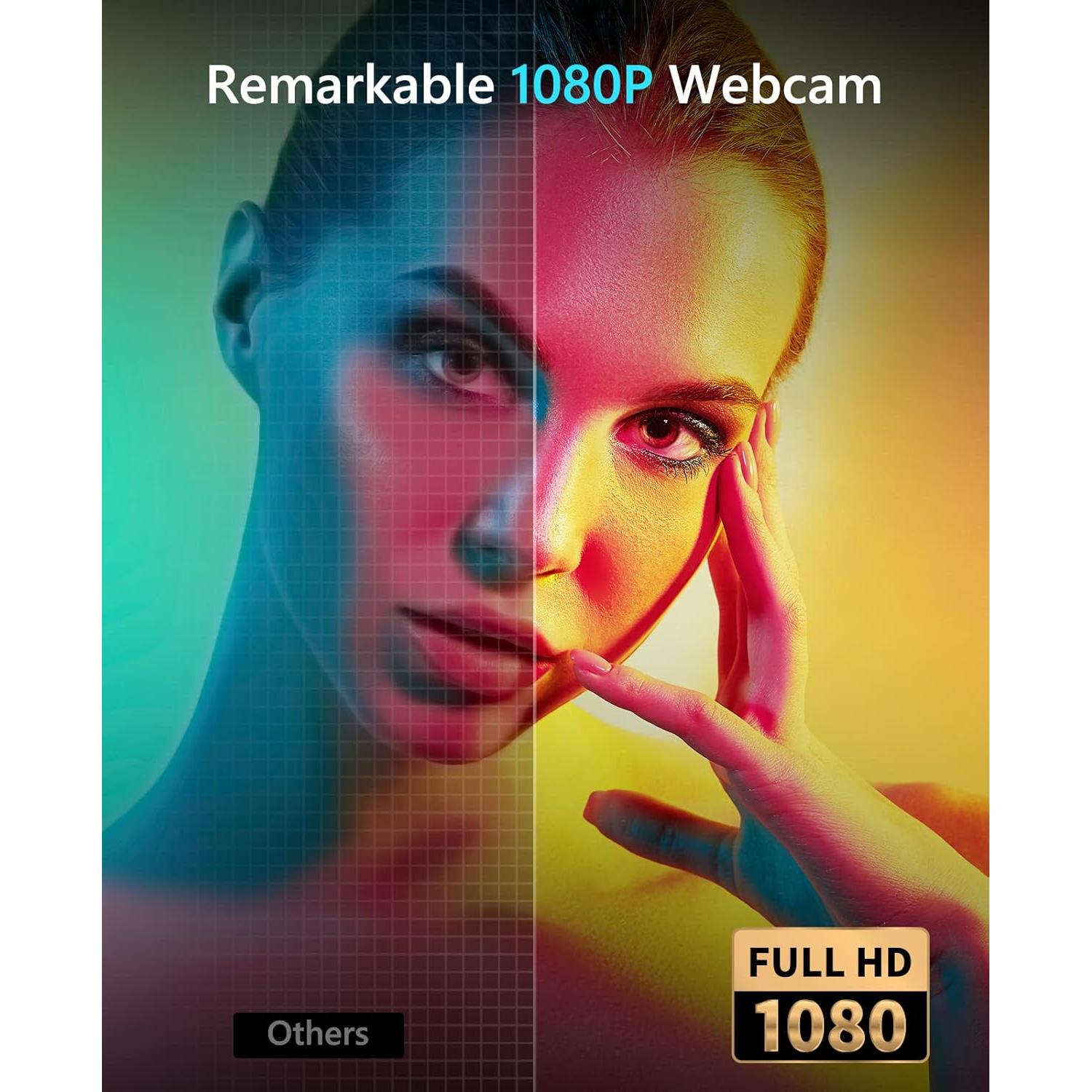 Cámara Web Streaming NBPOWER 1080P 60FPS con Micrófono y Luz