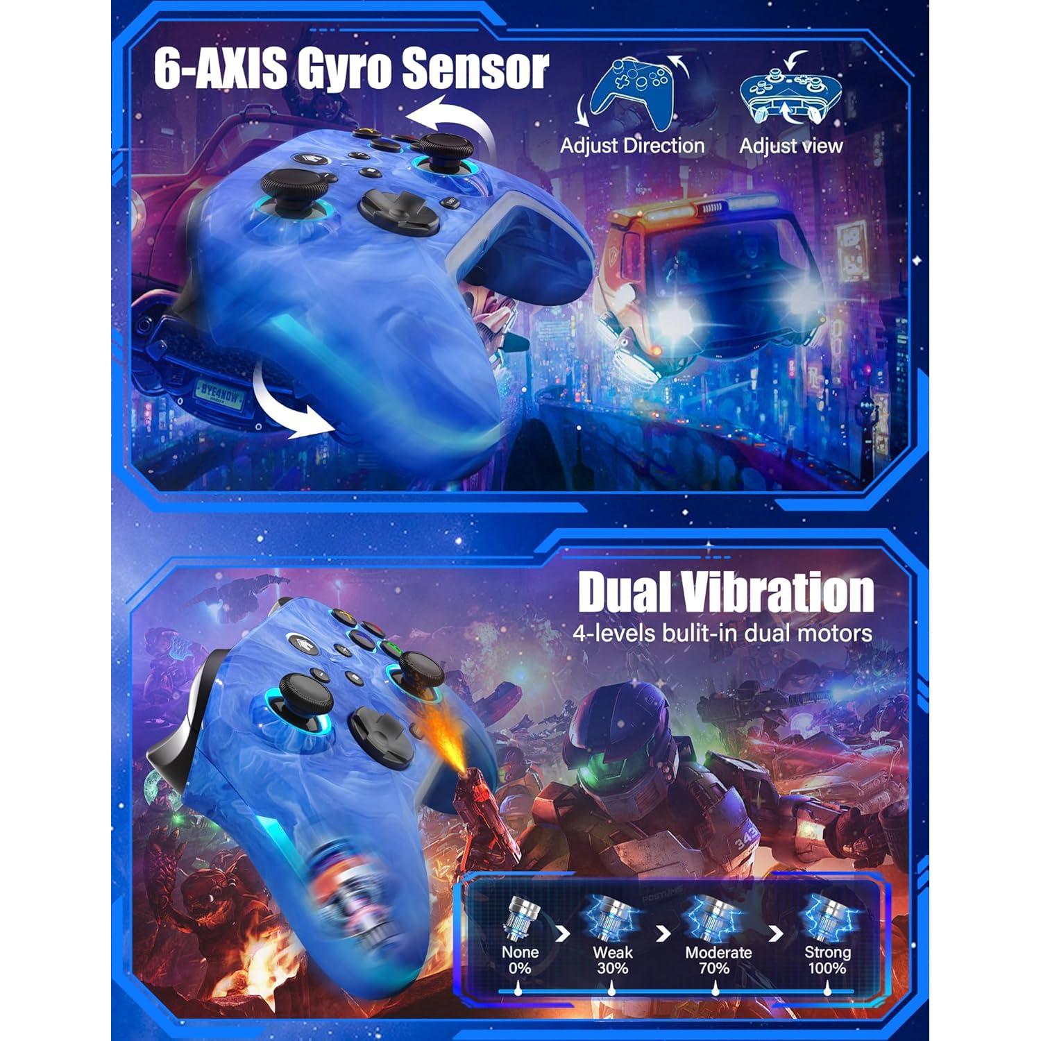 Controlador Inalámbrico Nintendo Switch Pro Azul 1200mAh