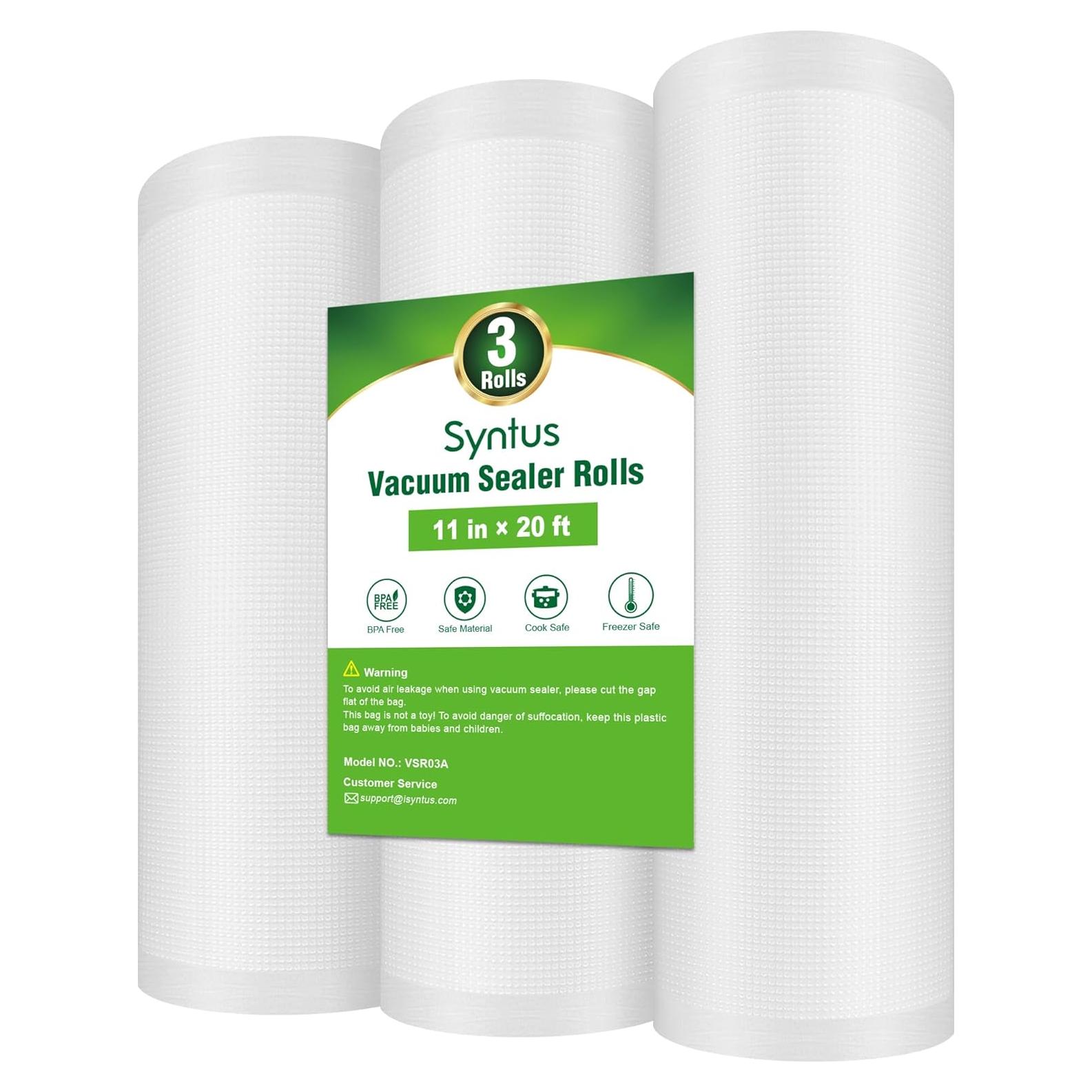 Bolsas de Sellado al Vacío Syntus 3 Rollos 28x50 cm Sin BPA