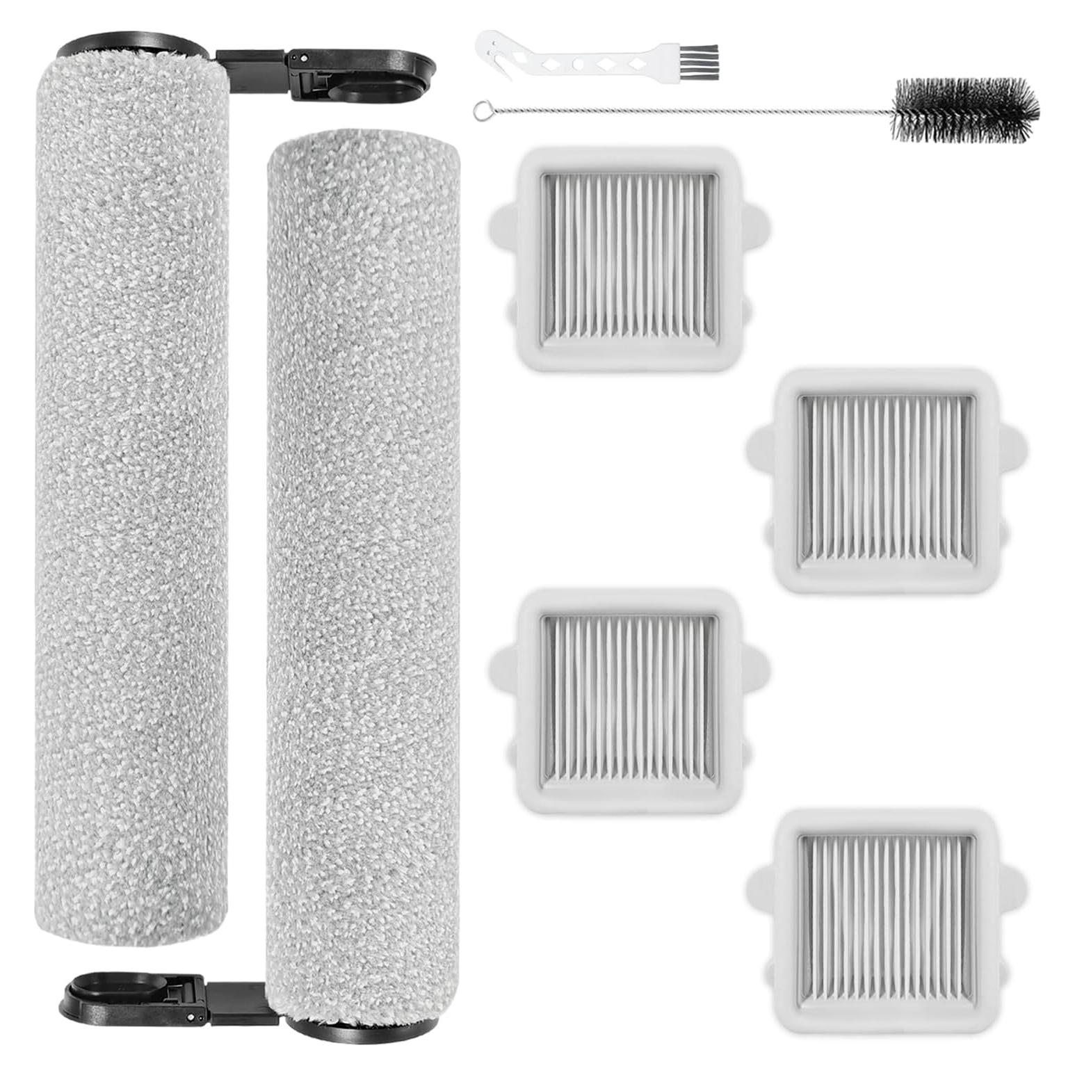 Kit de Reemplazo Genérico para Roborock F25 / F25 ACE - 2 Cepillos y 4 Filtros HEPA