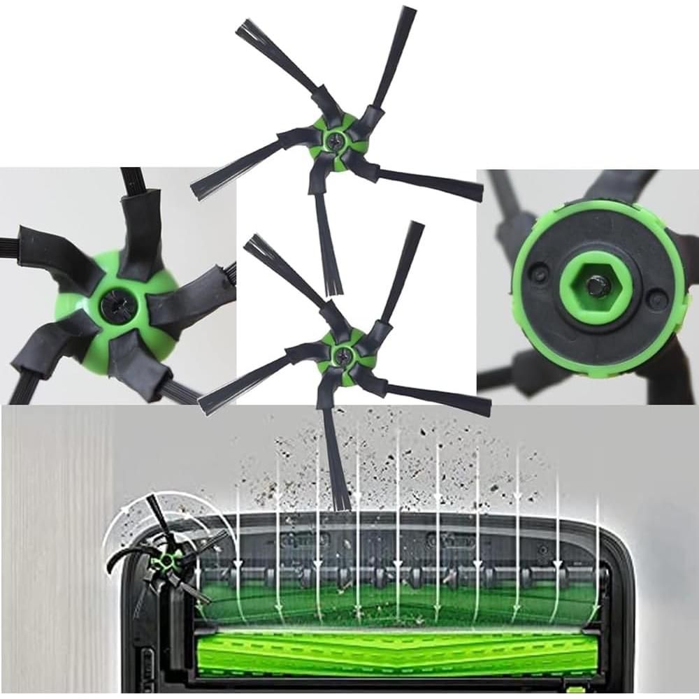 Cepillos Laterales de Repuesto Fteysak para Aspiradora S9 - Paquete de 4