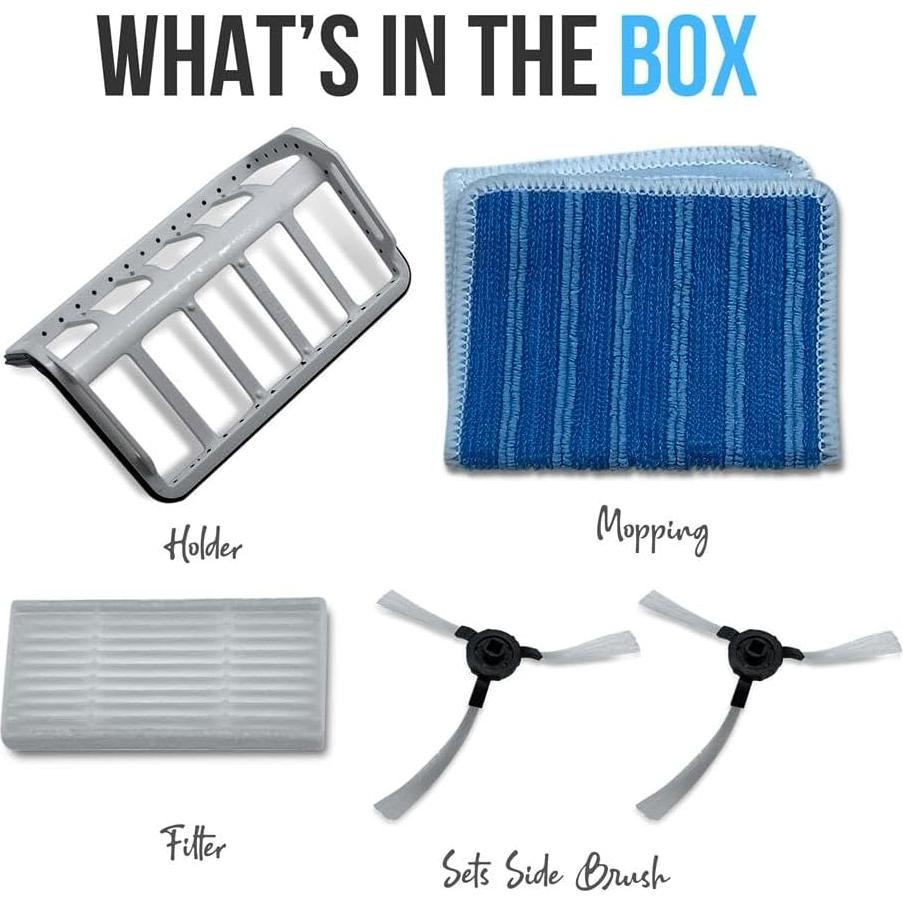 Pyle Robot Vacuum Accessory Kit - Replacement Filter Kit, Suitable for Model Number: PUCRC95