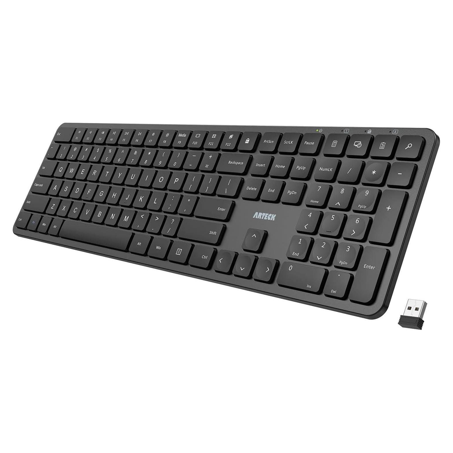 Teclado Inalámbrico Arteck USB 2.4G Completo con Numérico