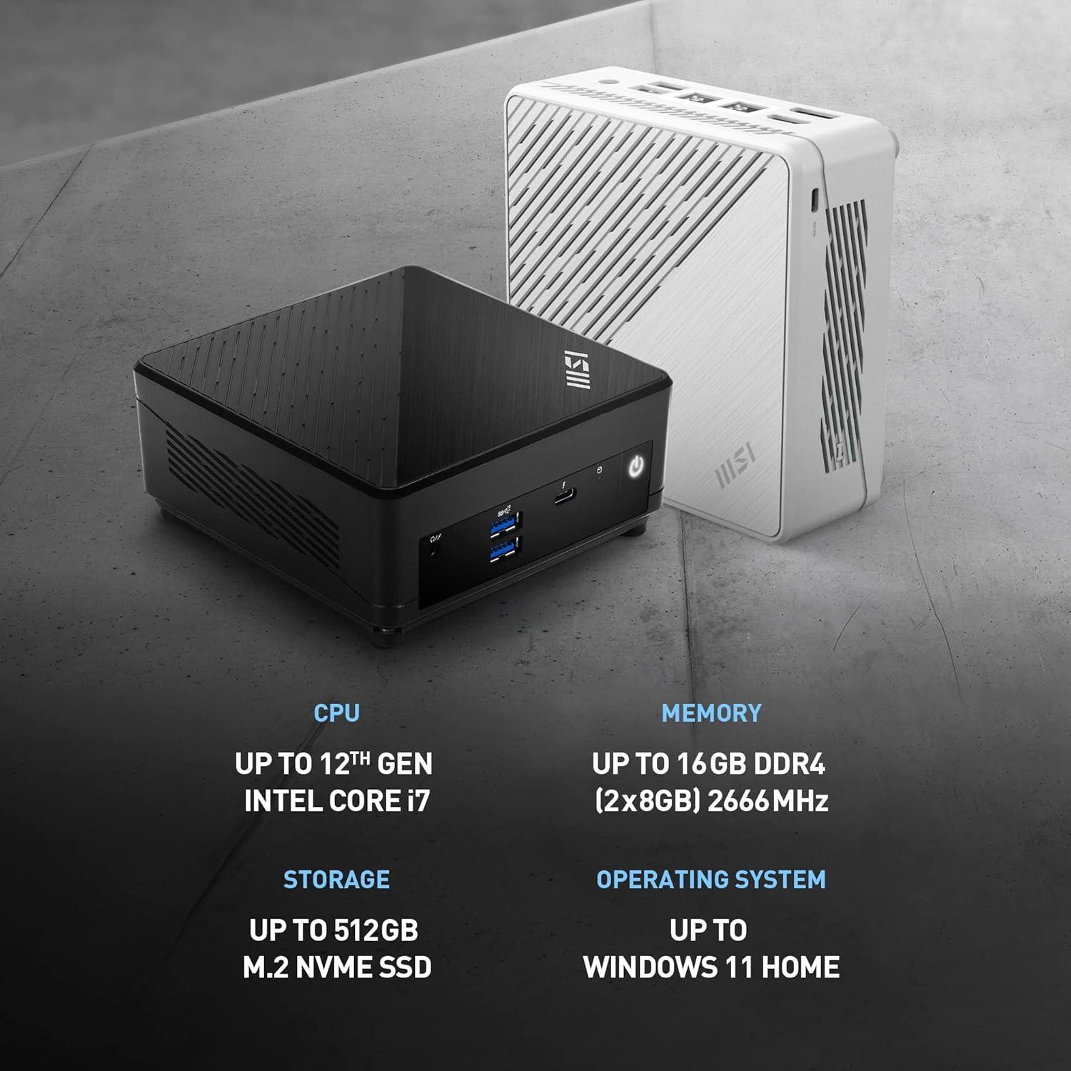 Mini PC MSI Cubi 5 i5-1235U 0.7L WiFi 6 BT 5.2 Negro